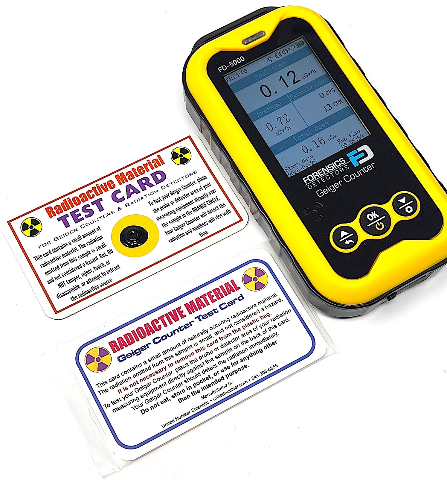 Radiation Test Card for Geiger Counter