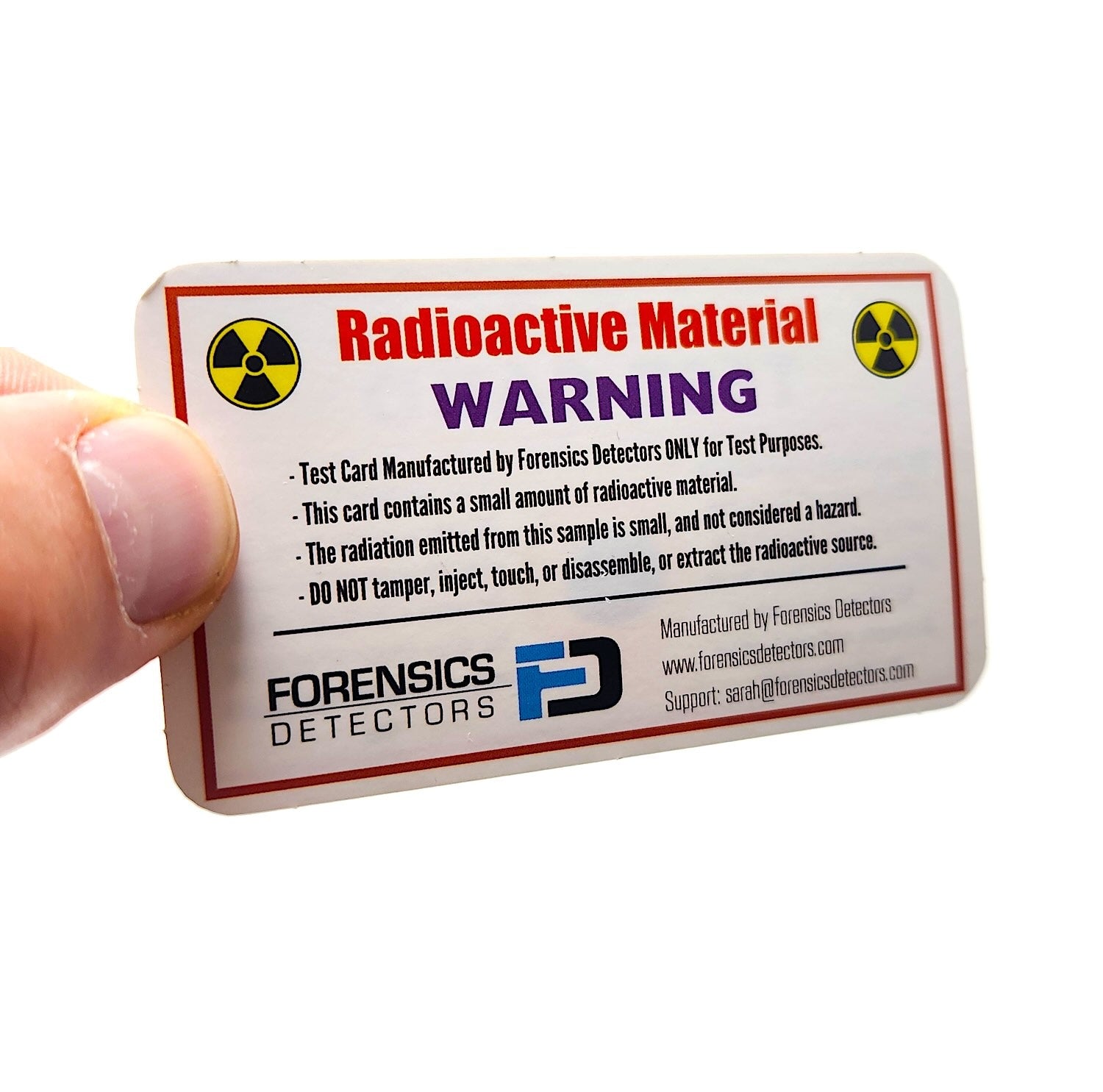 Radiation Test Card for Geiger Counter