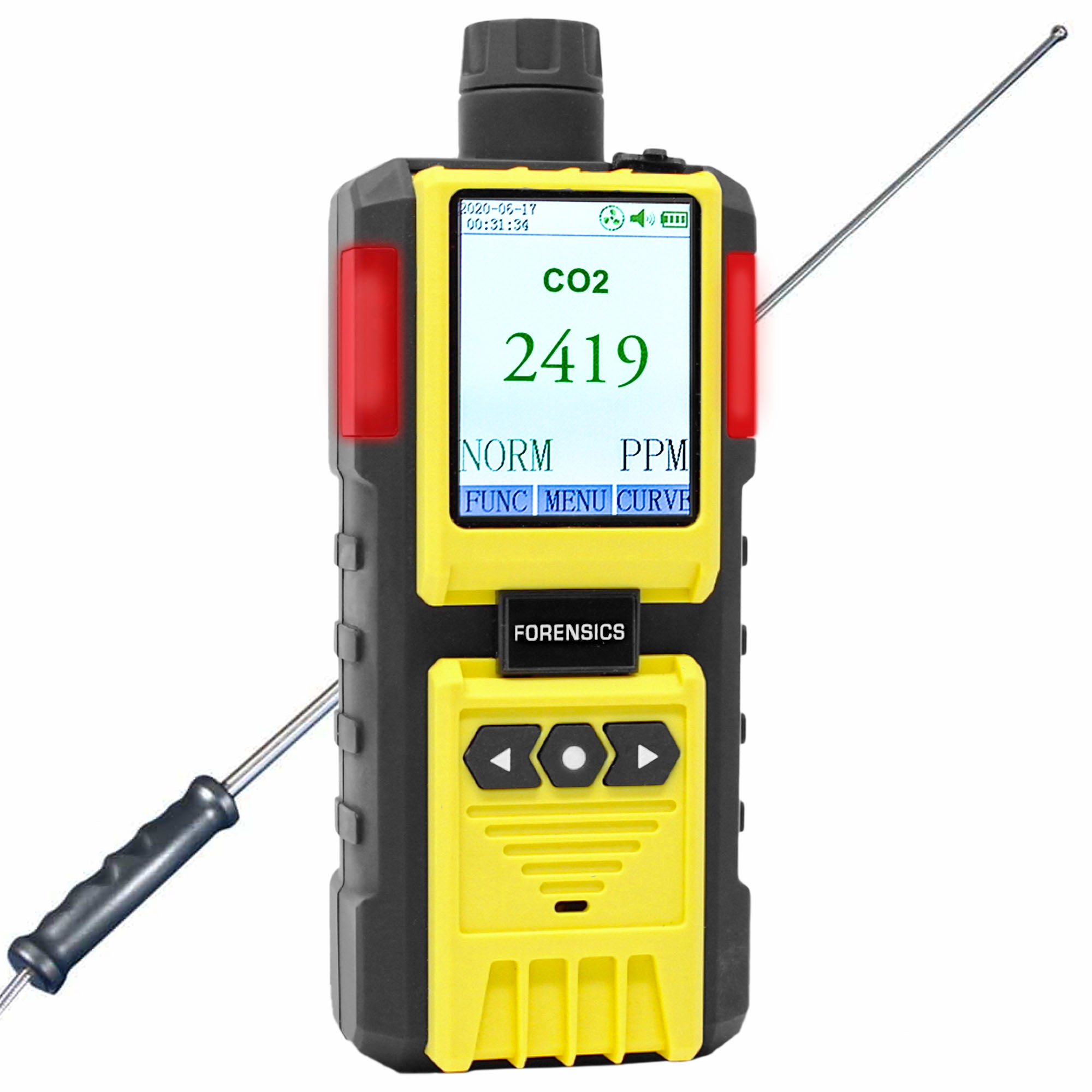 CO2 Leak Detector | 0-5000 ppm | USA NIST Calibration