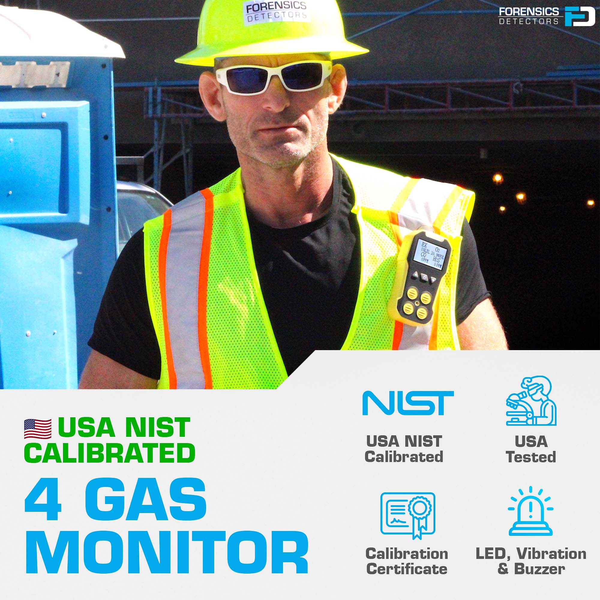 Basic 4 Gas Monitor | USA NIST Calibration