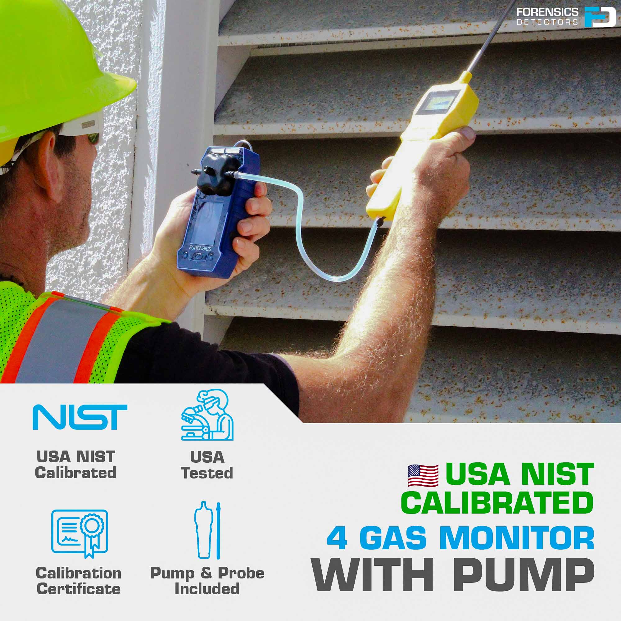Multigas Detector & Pump | USA NIST Calibration
