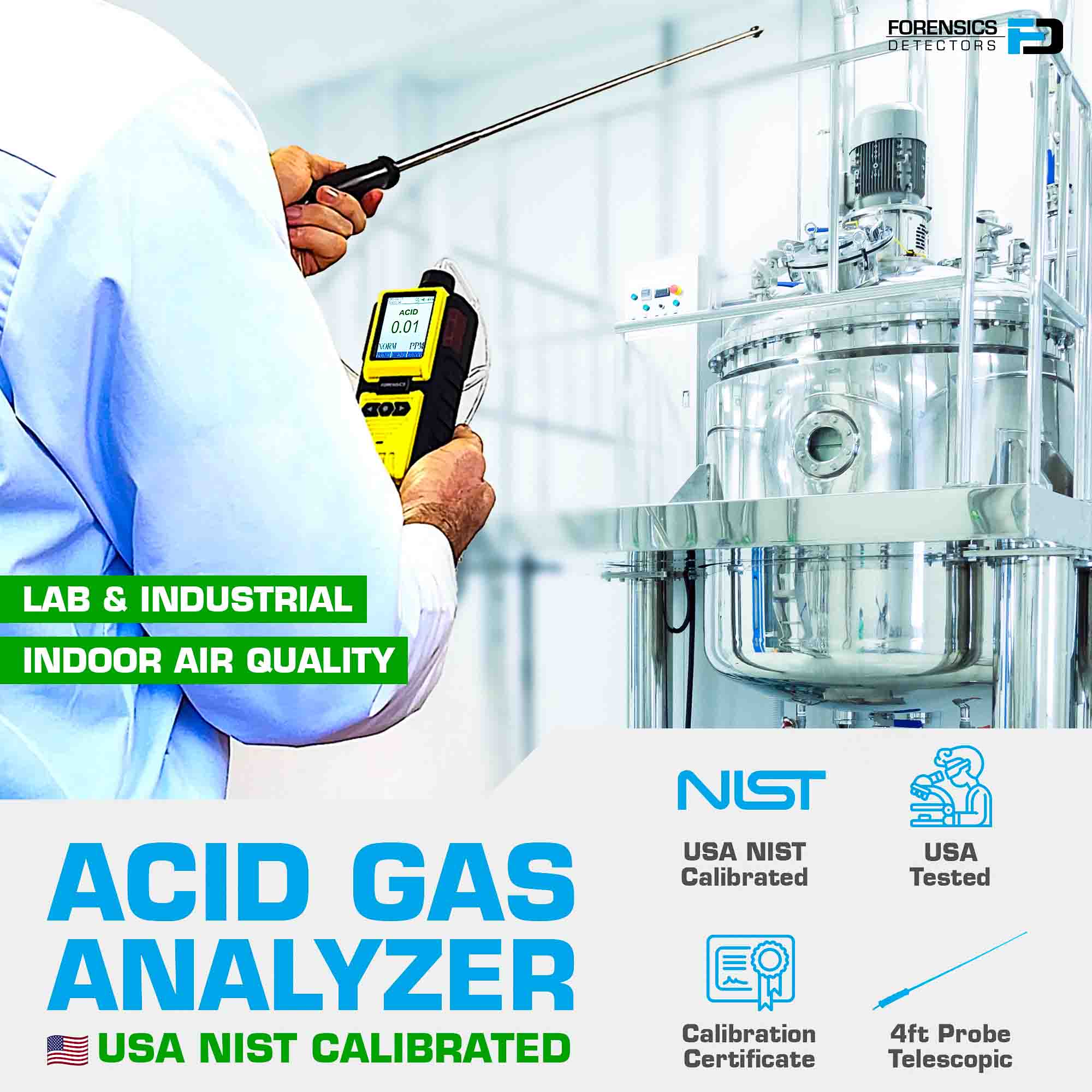 Acid Gas Analyzer | USA NIST Calibration