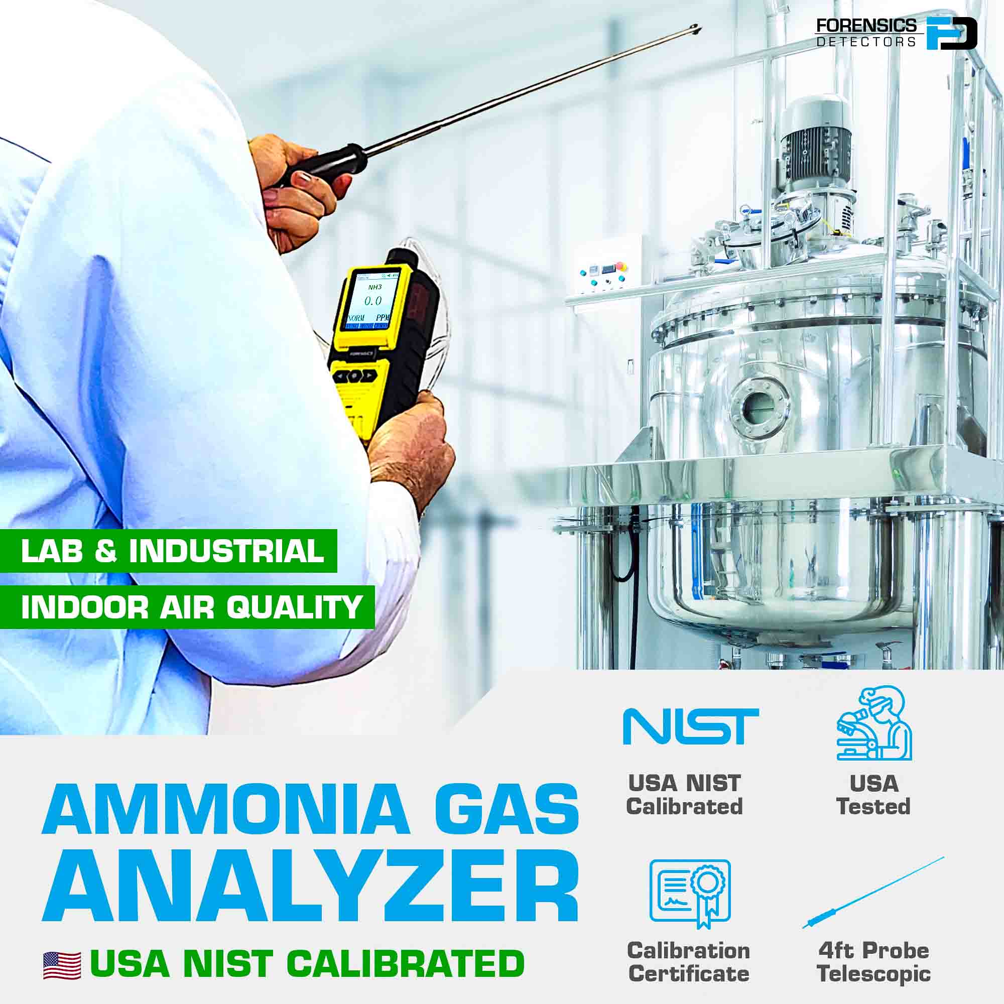 Ammonia Gas Analyzer | USA NIST Calibration