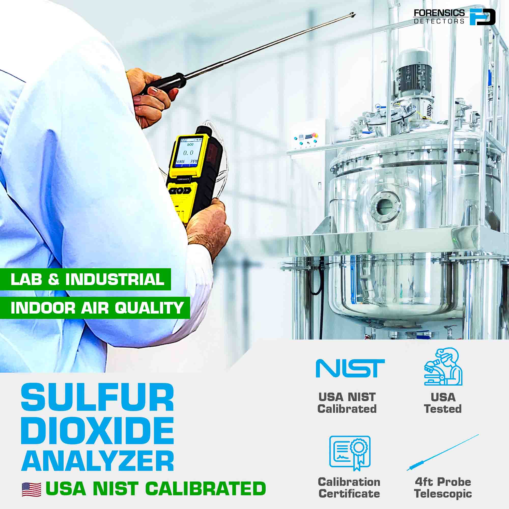 Sulfur Dioxide Analyzer | Data Logging | NIST Calibration