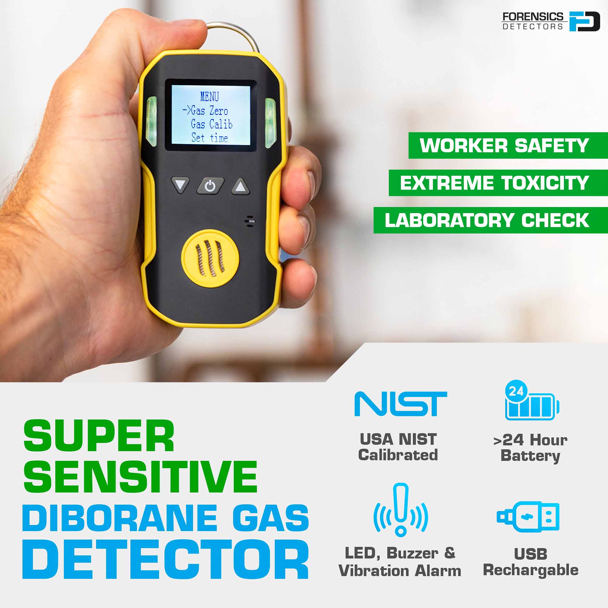 Diborane Gas Detector | USA NIST Calibration