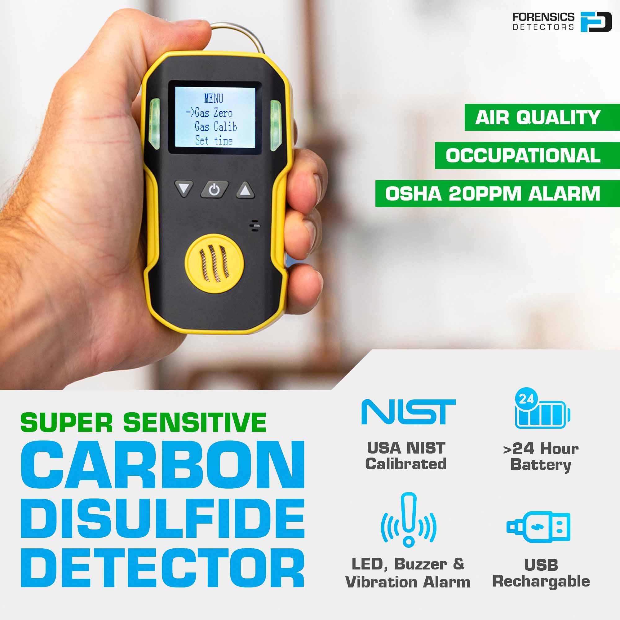 Carbon Disulfide Detector | USA NIST Calibration