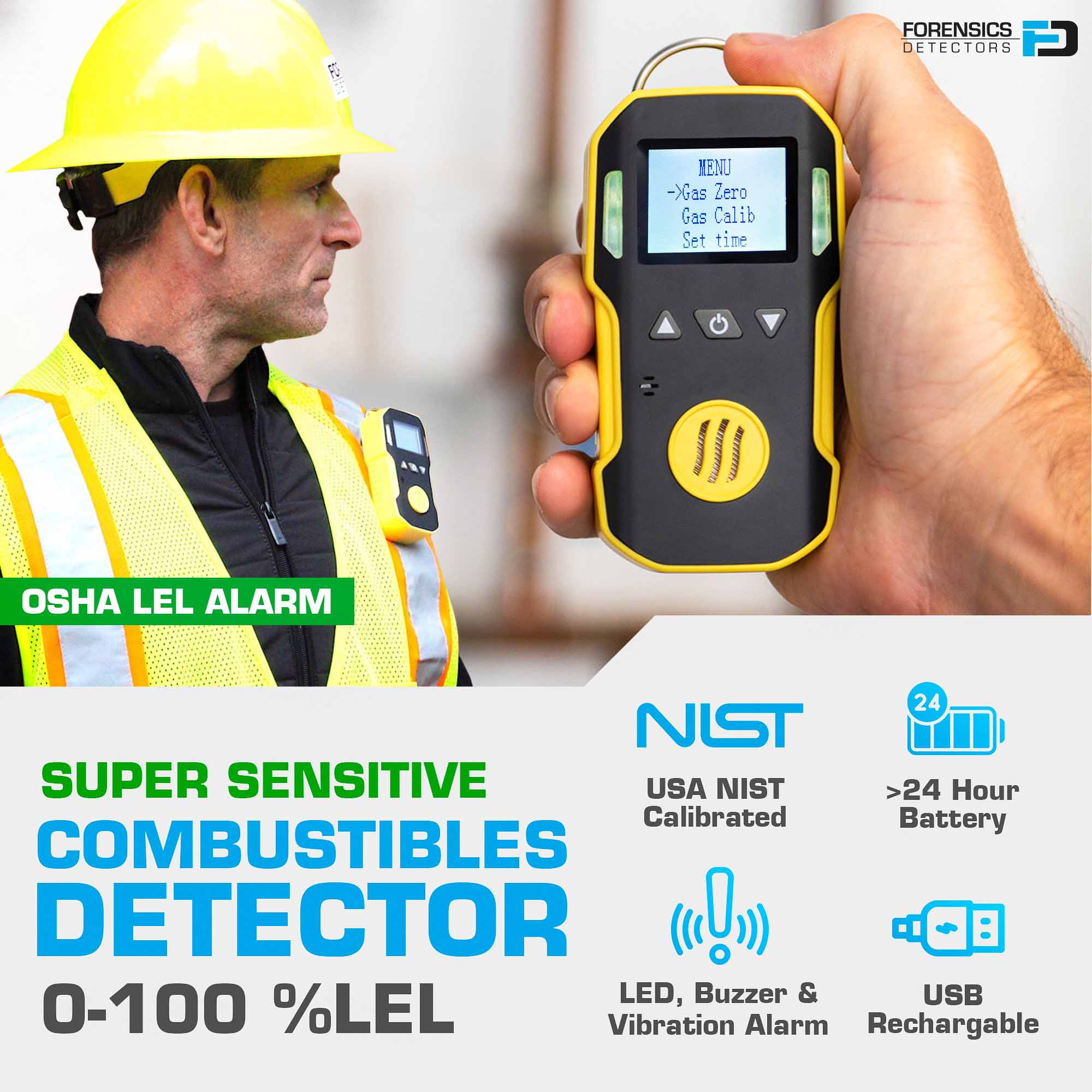 Combustibles Meter | EX LEL | USA NIST Calibration