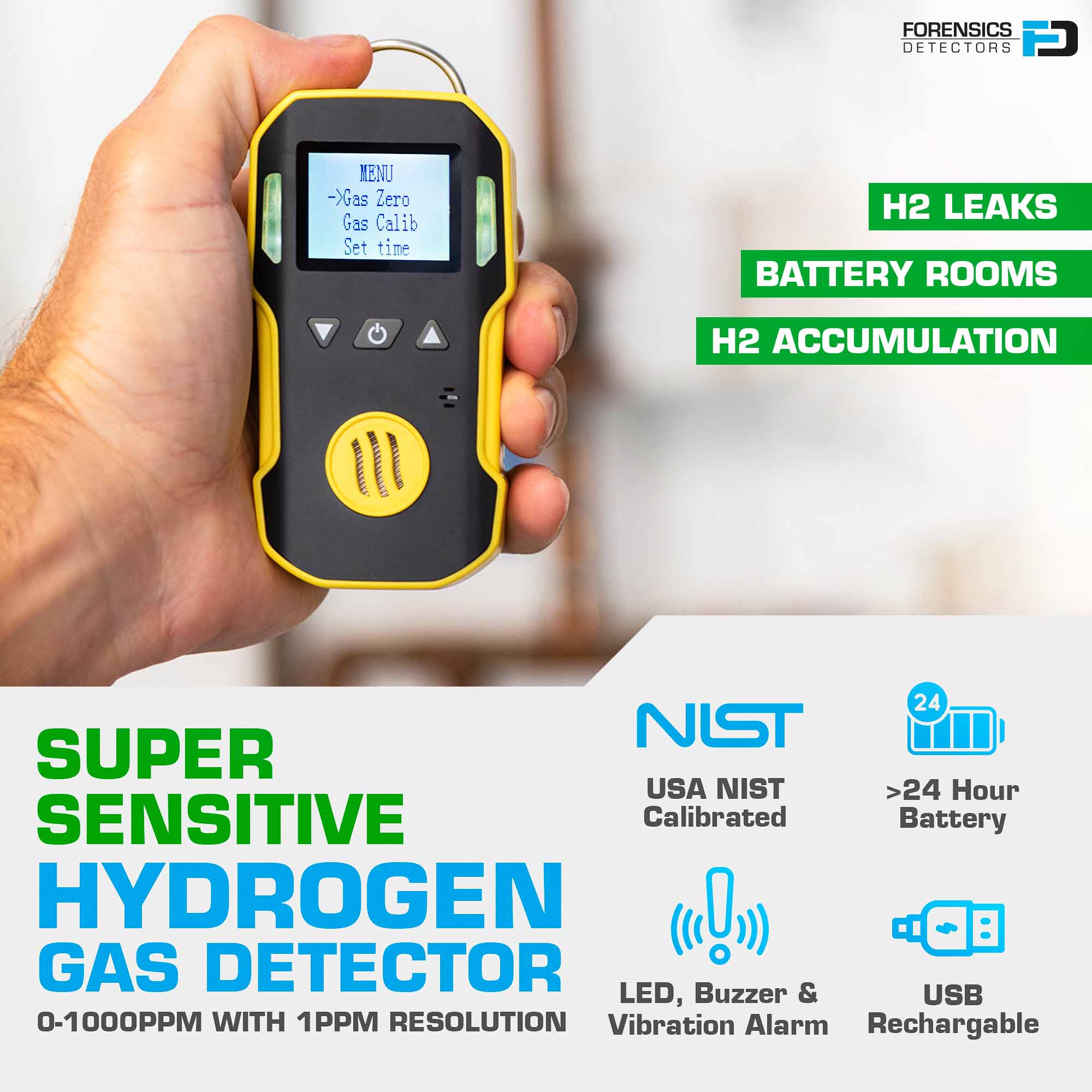Hydrogen Detector | USA NIST Calibration