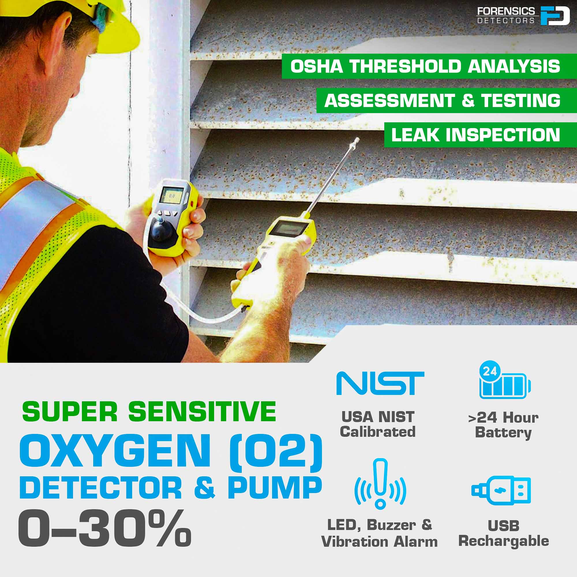 OXYGEN (O2) Detector + Pump