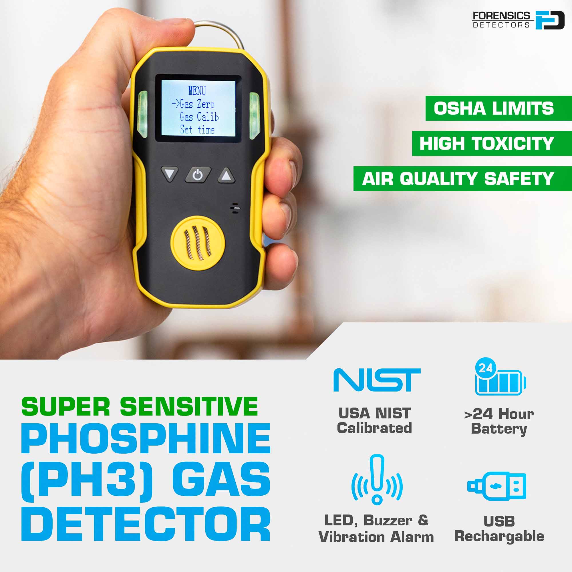 Phosphine Detector | USA NIST Calibration