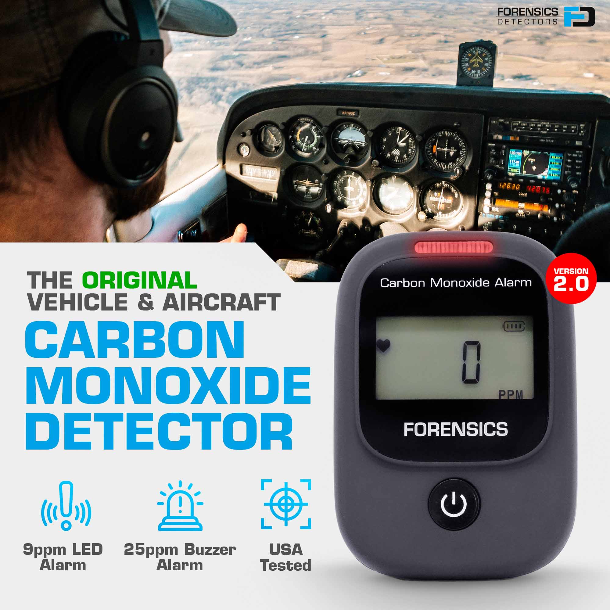 Car Aircraft Carbon Monoxide Detector (Version 2.0)
