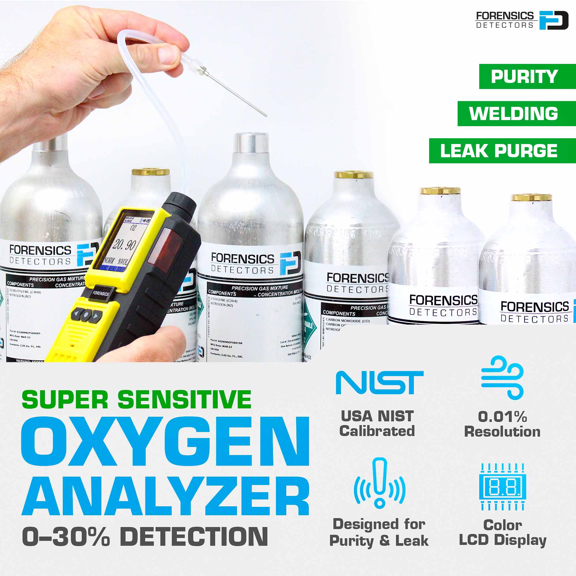 Oxygen Analyzer | Leak Purge & Weld Monitor (100ppm)