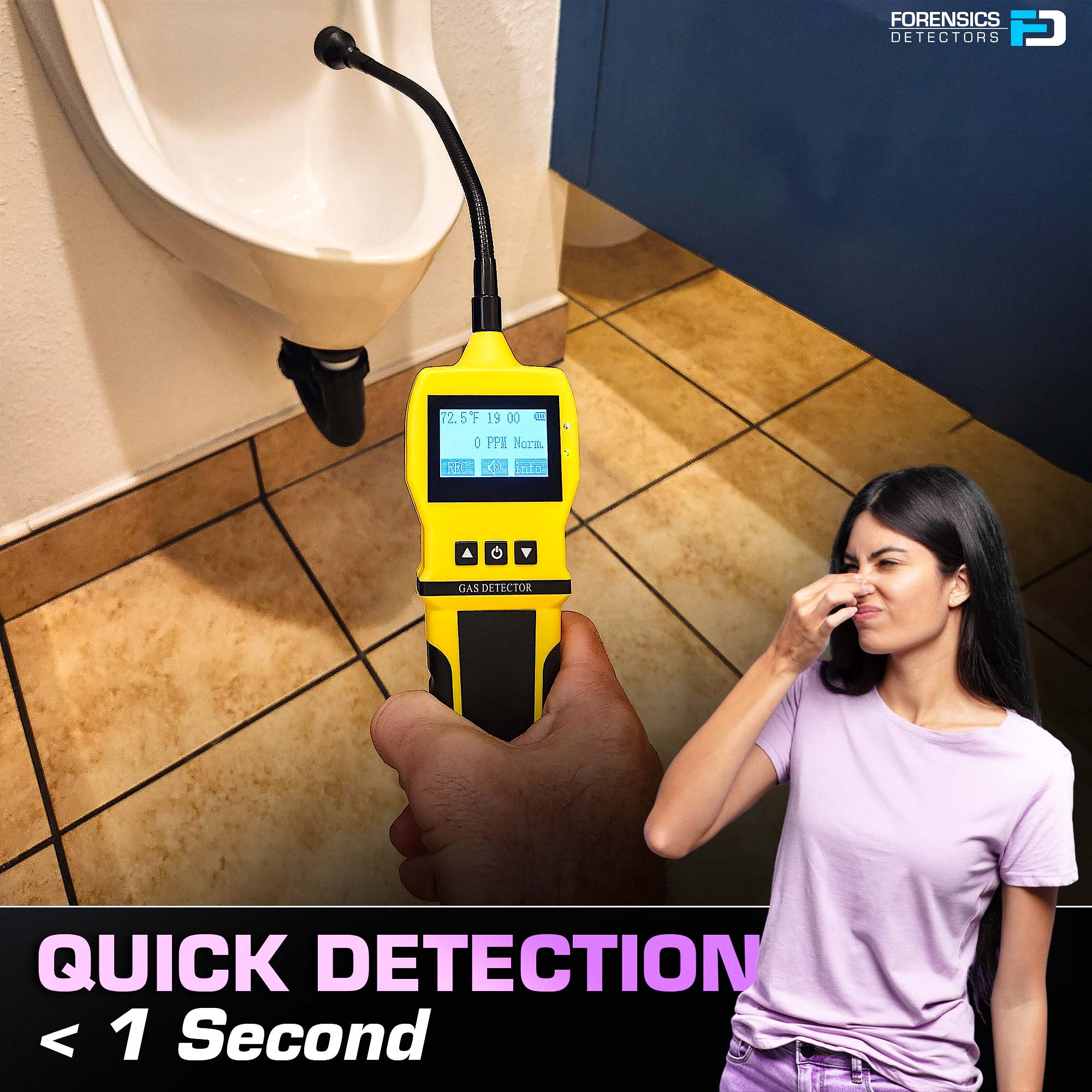 Gas Leak Detector | Sewer, Propane & Combustibles | Yellow