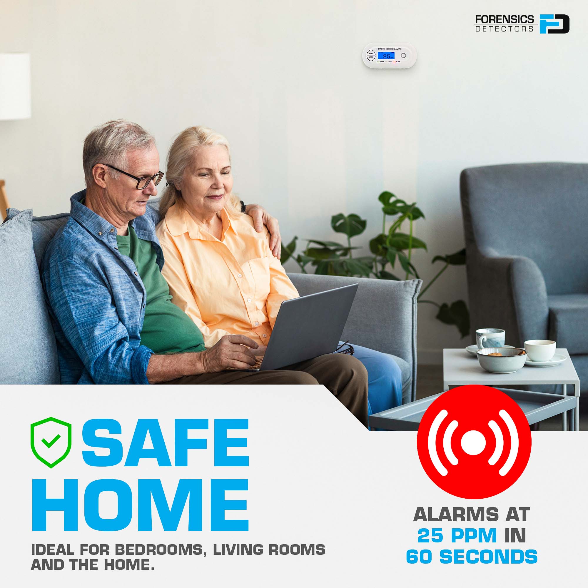 Fast Low Level CO Monitor (White)