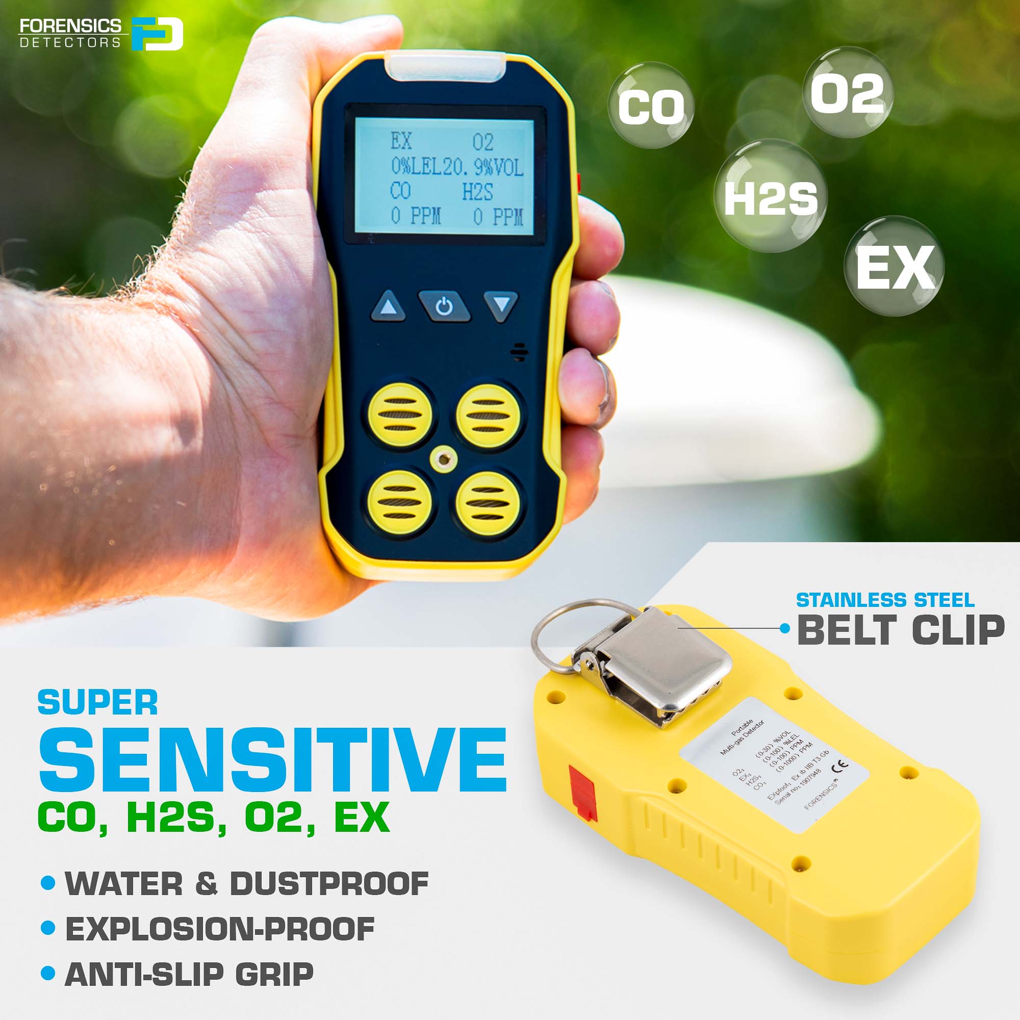 Basic 4 Gas Monitor | USA NIST Calibration