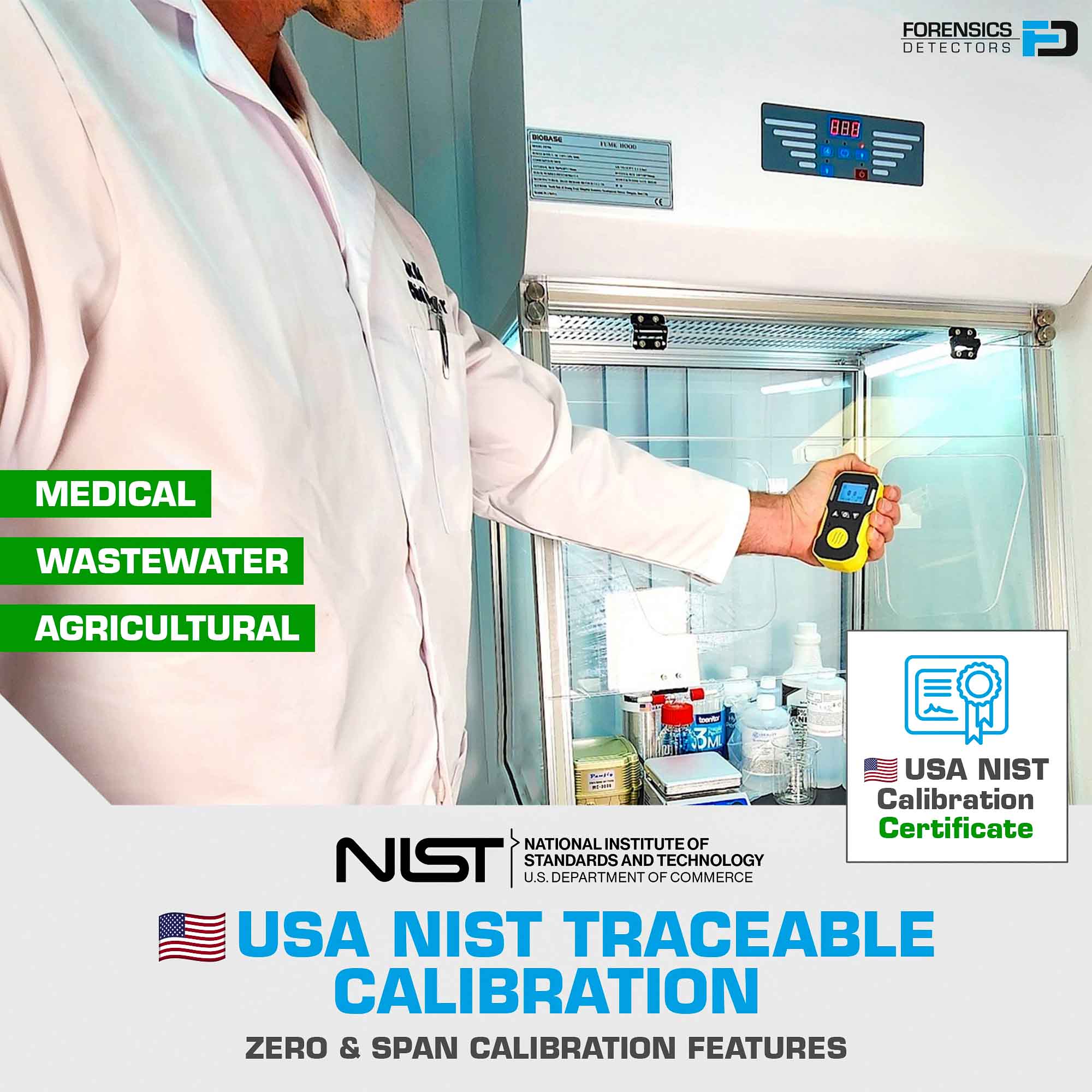 Bromine Gas Detector | USA NIST Calibration