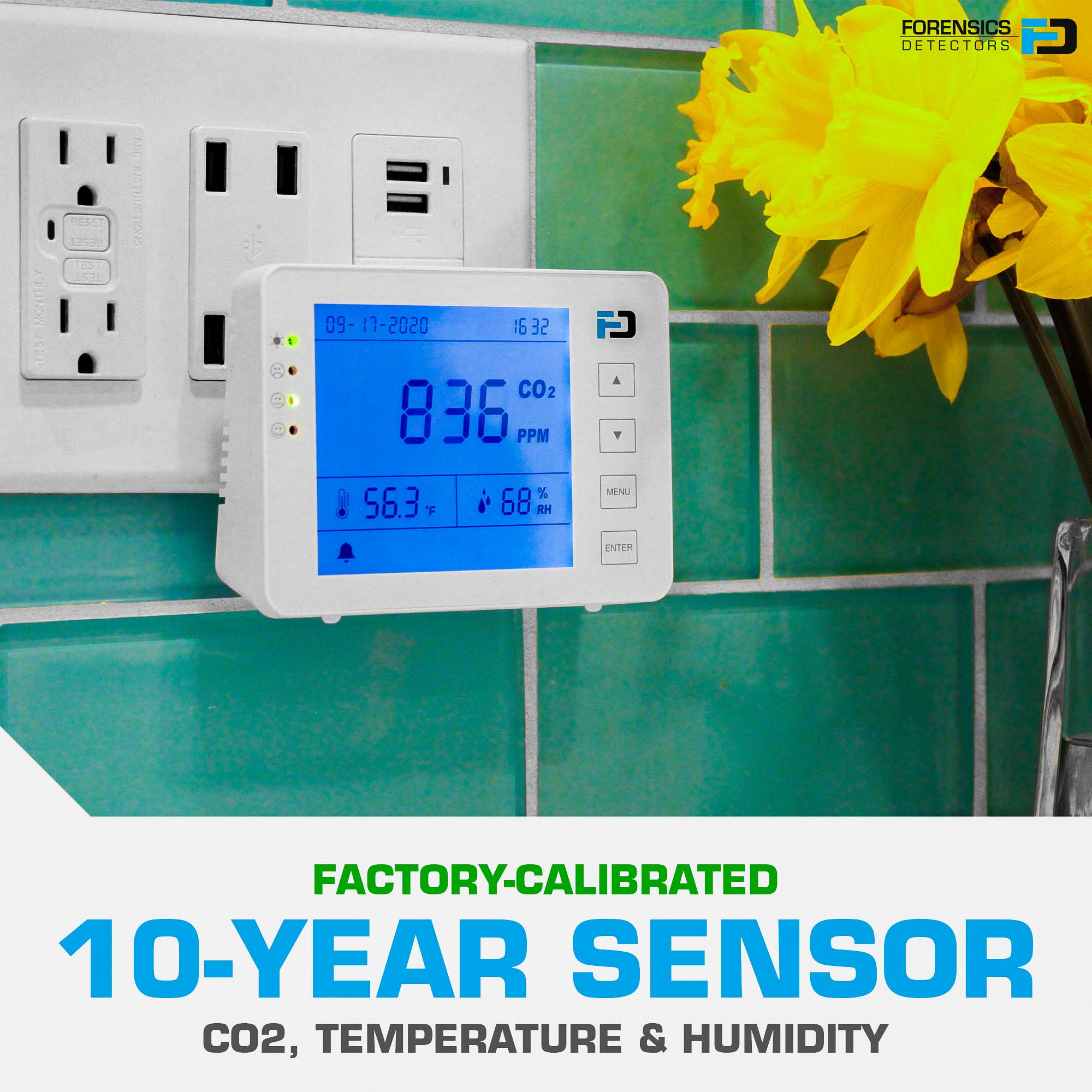 CO2 Monitor | Plug-in 110V AC