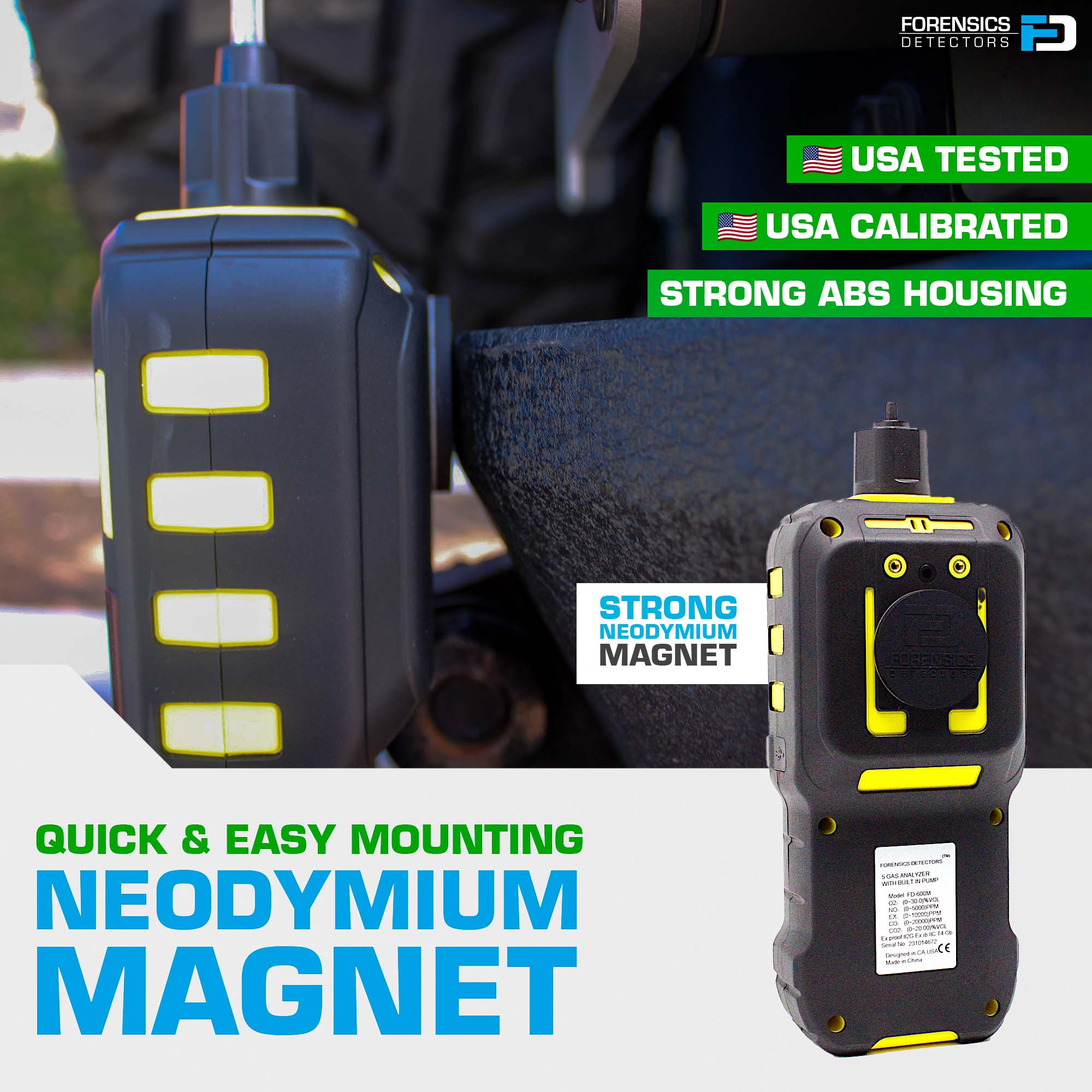 5 Gas Analyzer | Automotive Exhaust Emission | CO, O2, HC, NOx, CO2 |