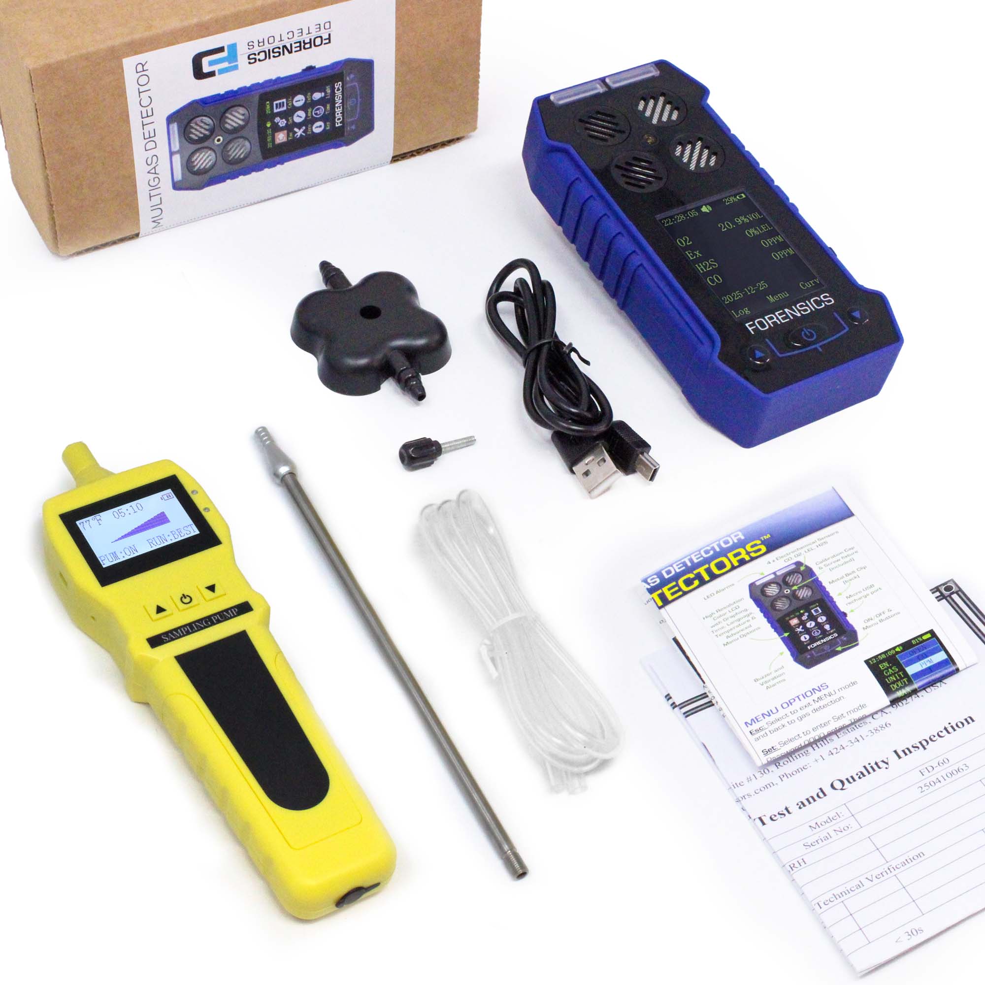 Multigas Detector & Pump | USA NIST Calibration