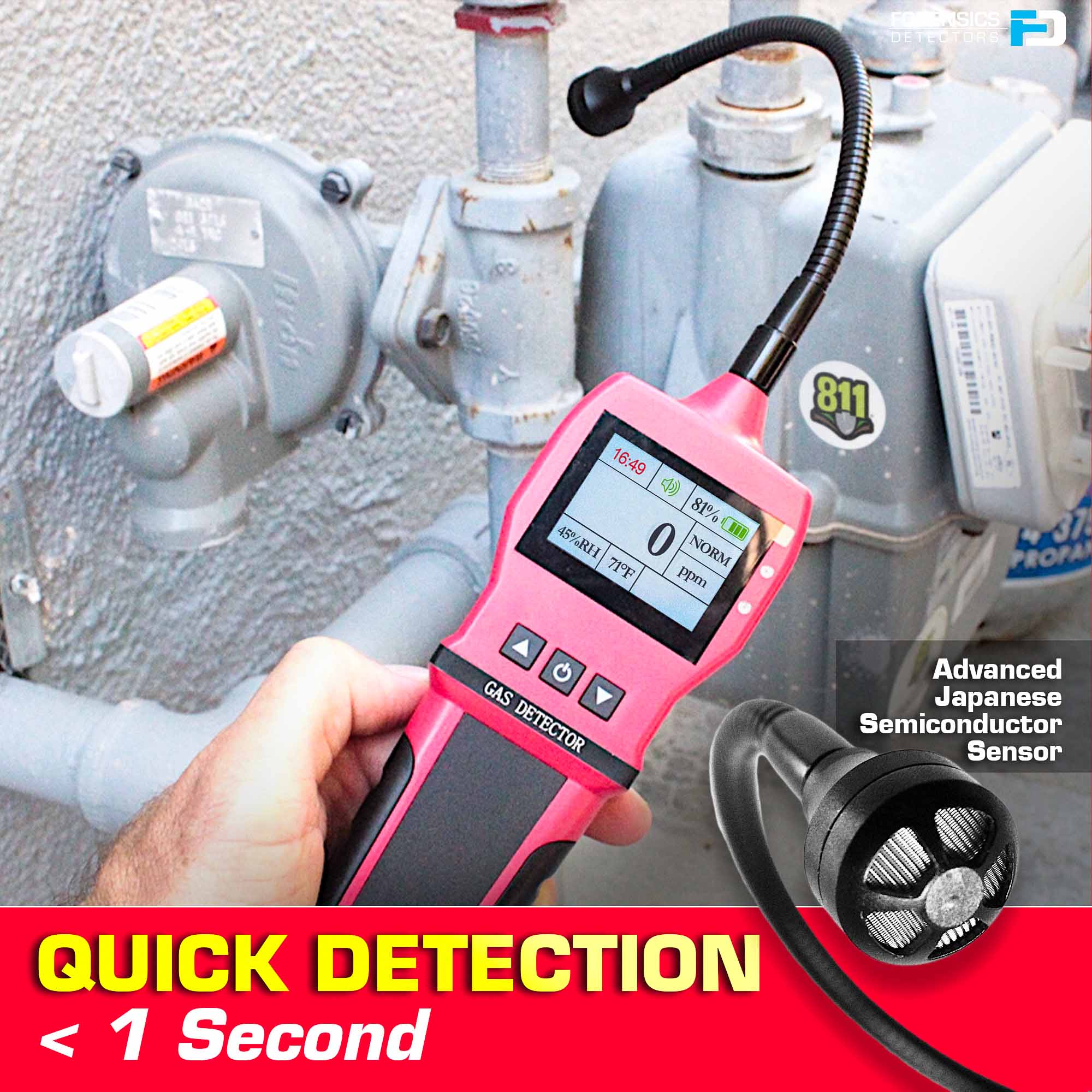 Gas Leak Detector | Combustibles | Red