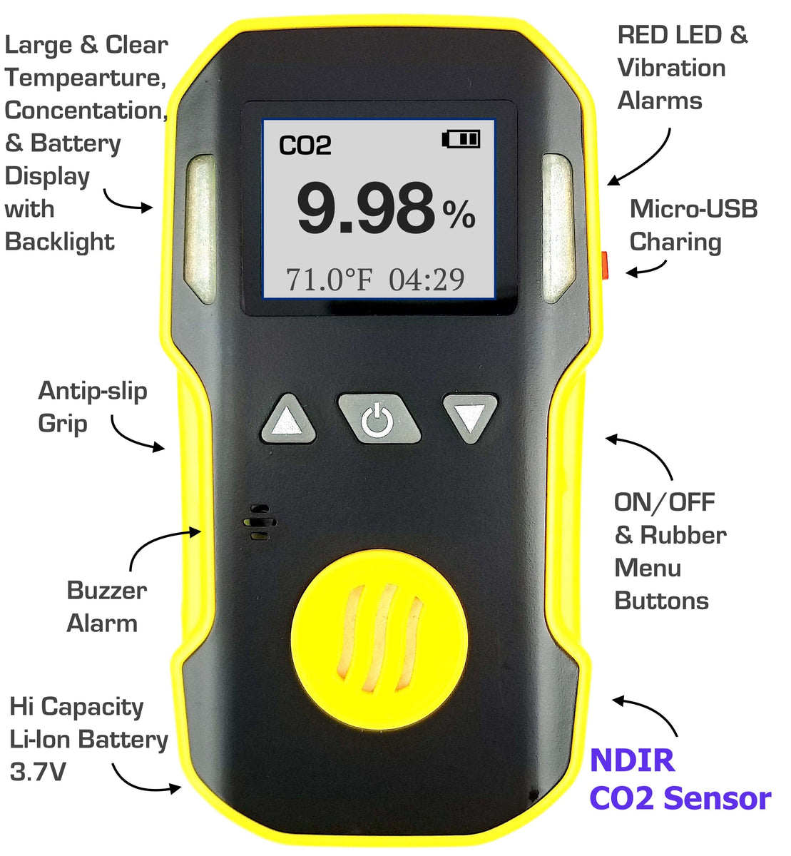 CO2 Meter for Incubators 010 USA NIST Calibration Forensics Detectors