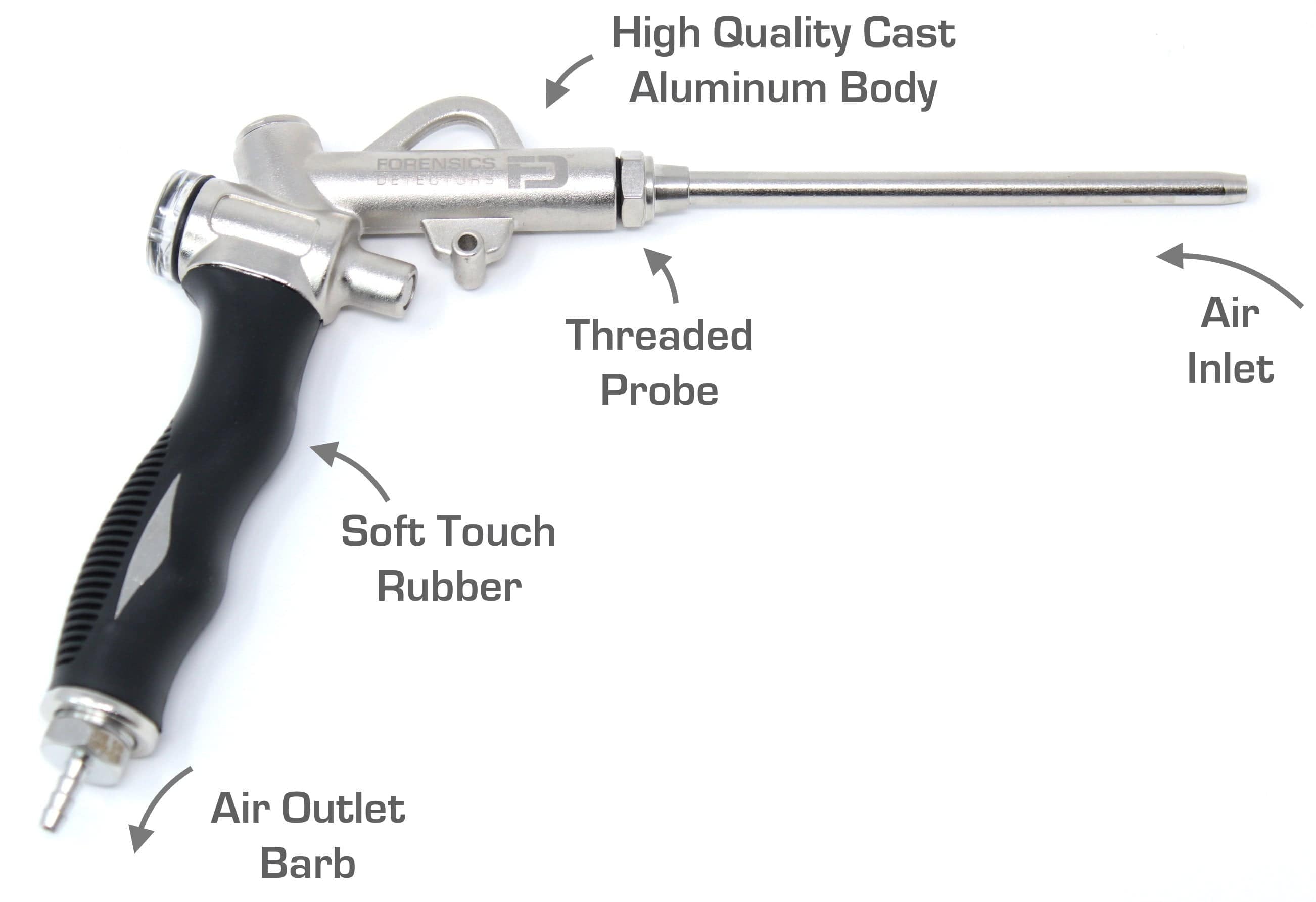 Air Gas Sample Probe | Pistol Grip | 6 inches - Forensics Detectors