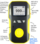 CO2 Meter for Safety | 0-5000 ppm | USA NIST Calibration Forensics Detectors