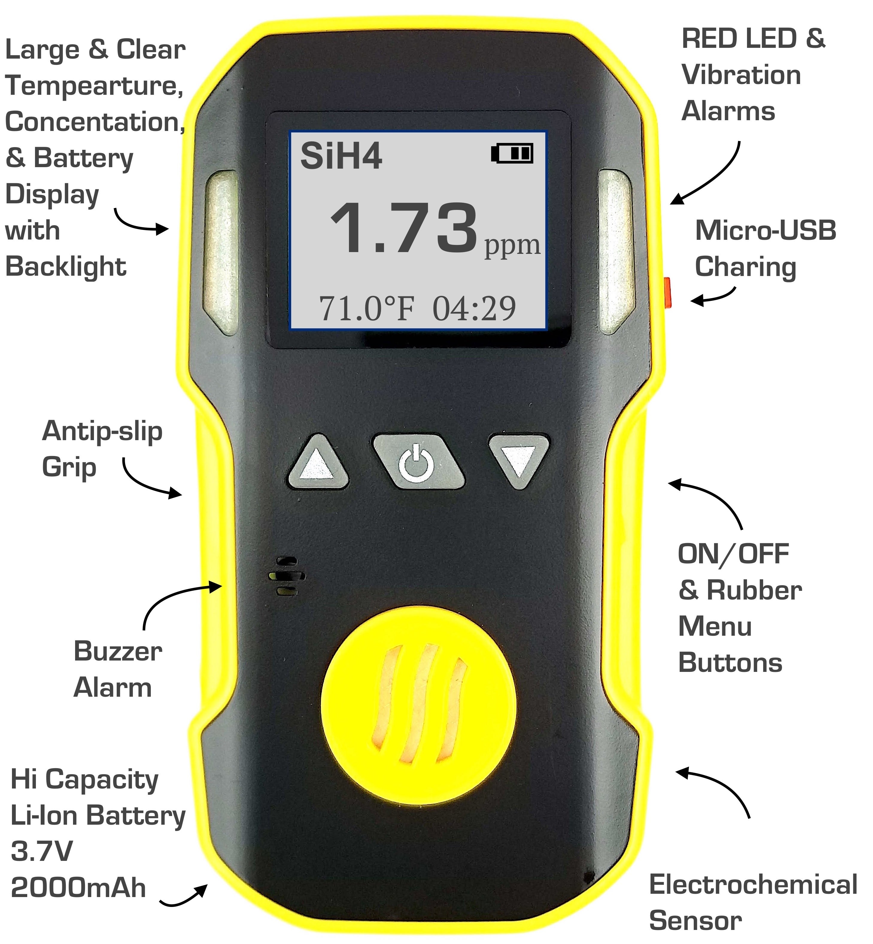 Silane Gas Detector | USA NIST Calibration