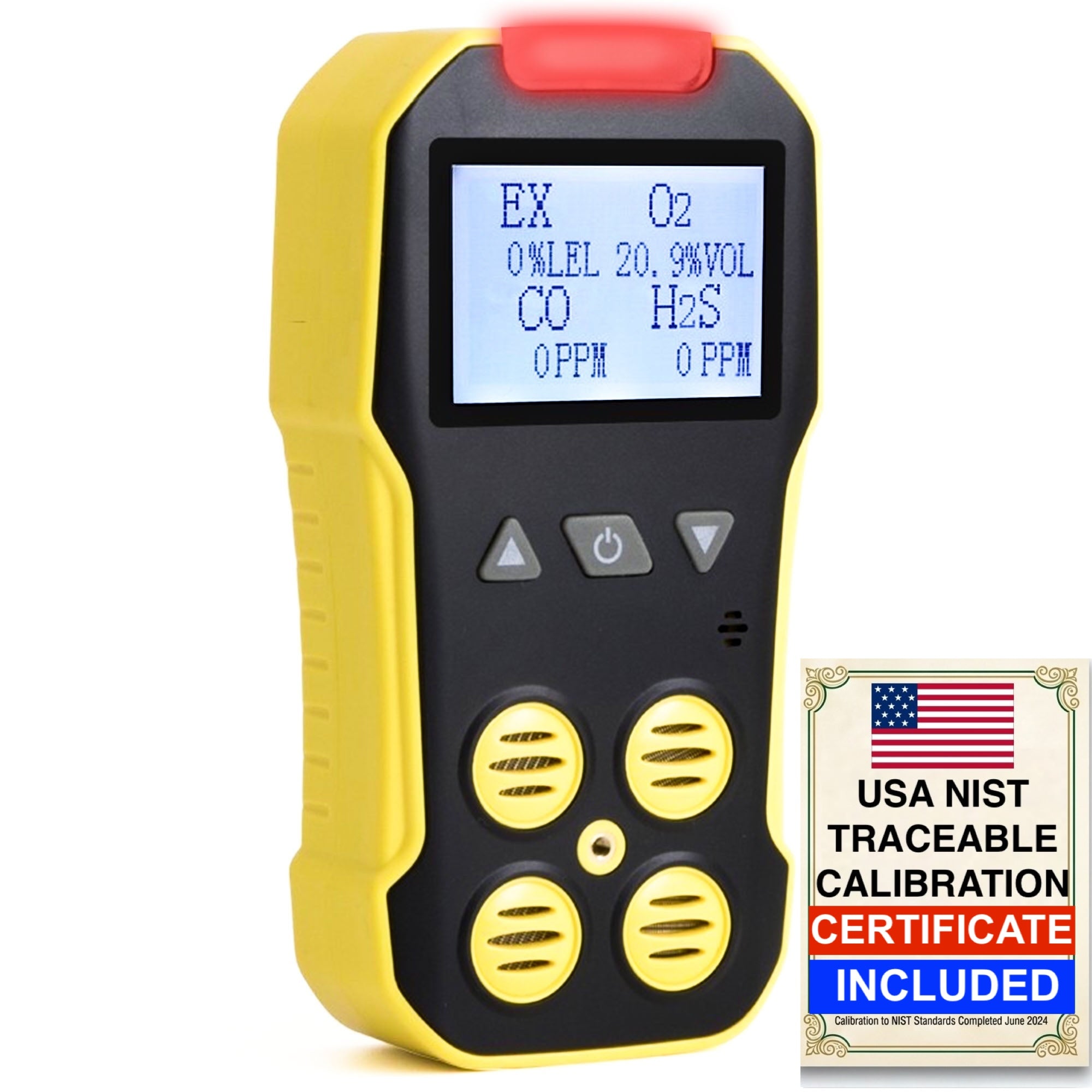 Basic 4 Gas Monitor | USA NIST Calibration