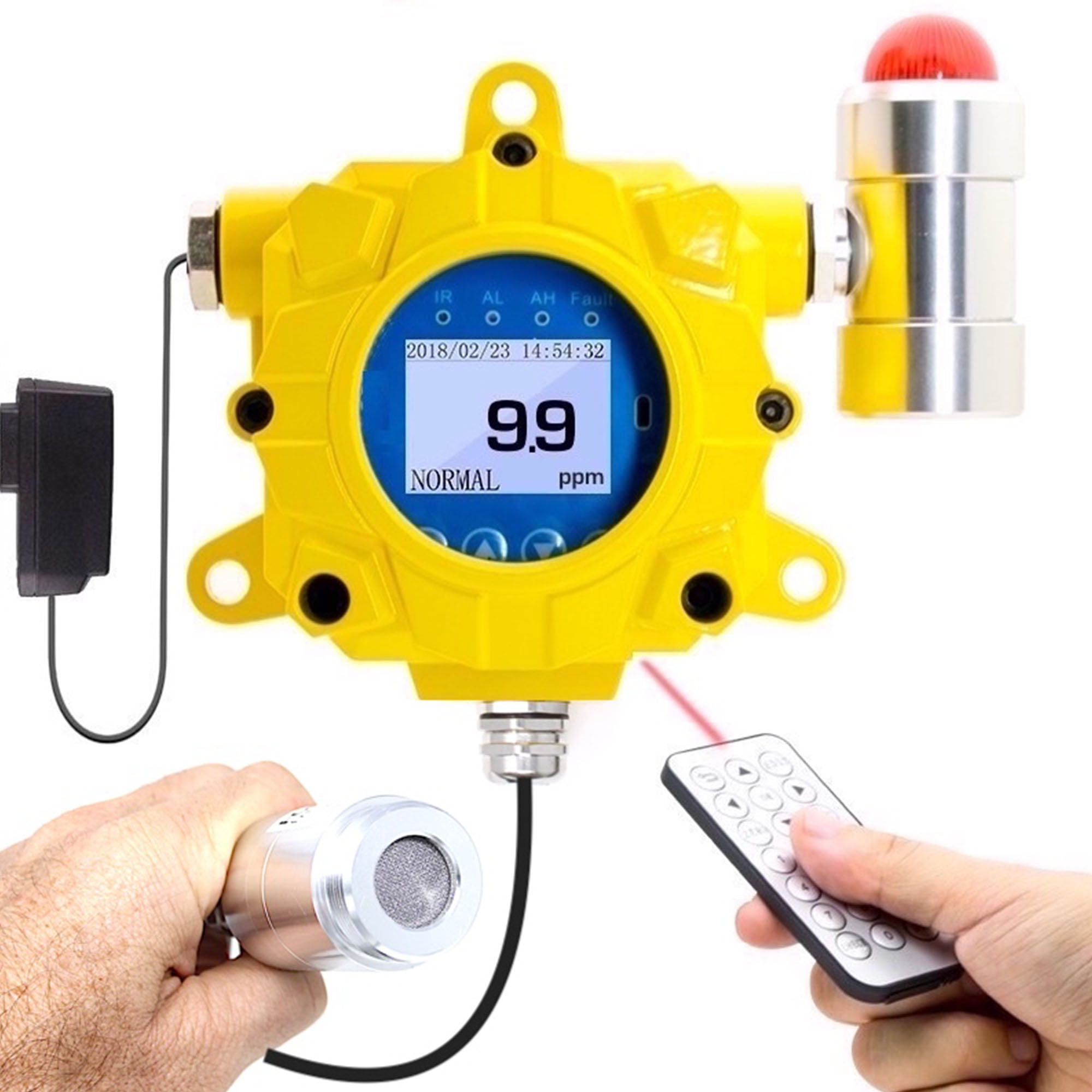 CO2-Messgerät | Wandmontage | 0–5000 ppm | EU-Kalibrierzertifikat Enthalten
