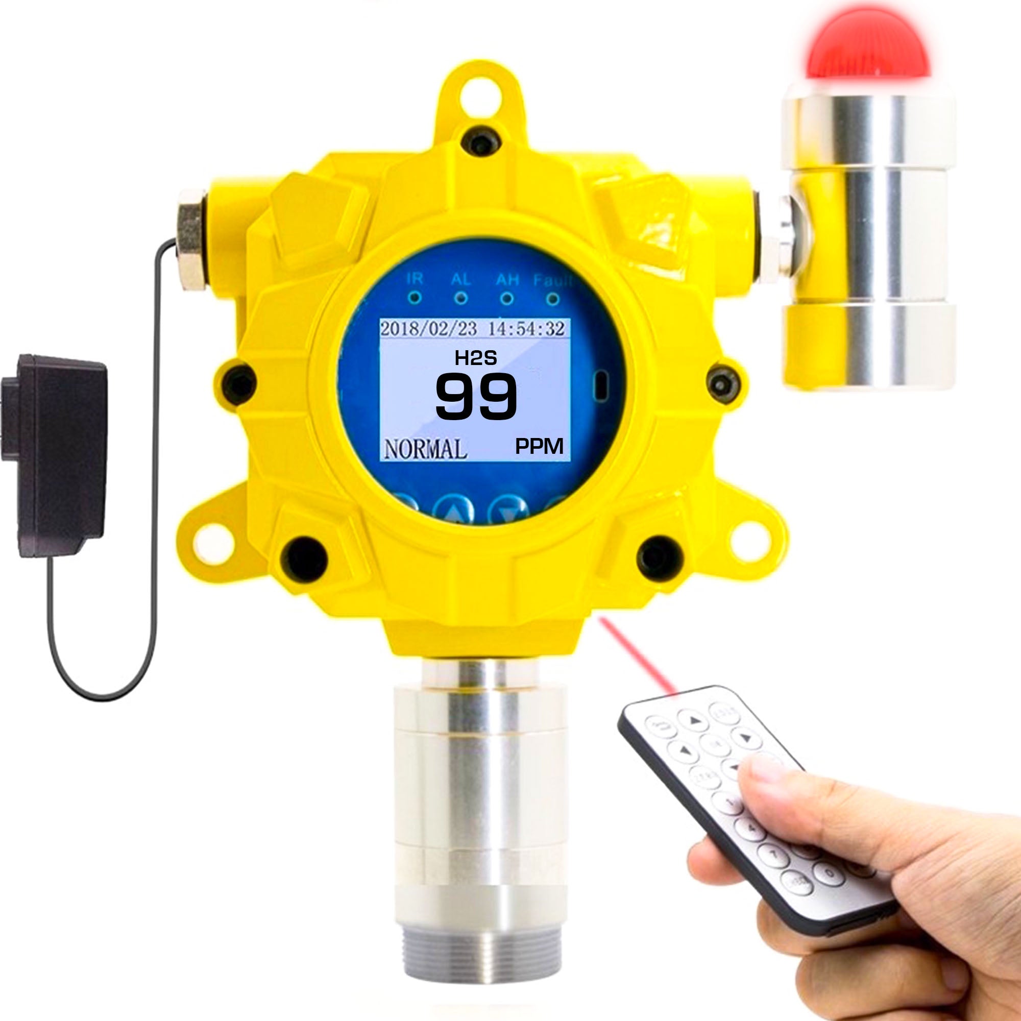 Hydrogen Sulfide Detector | Wall Mount | USA NIST Calibration