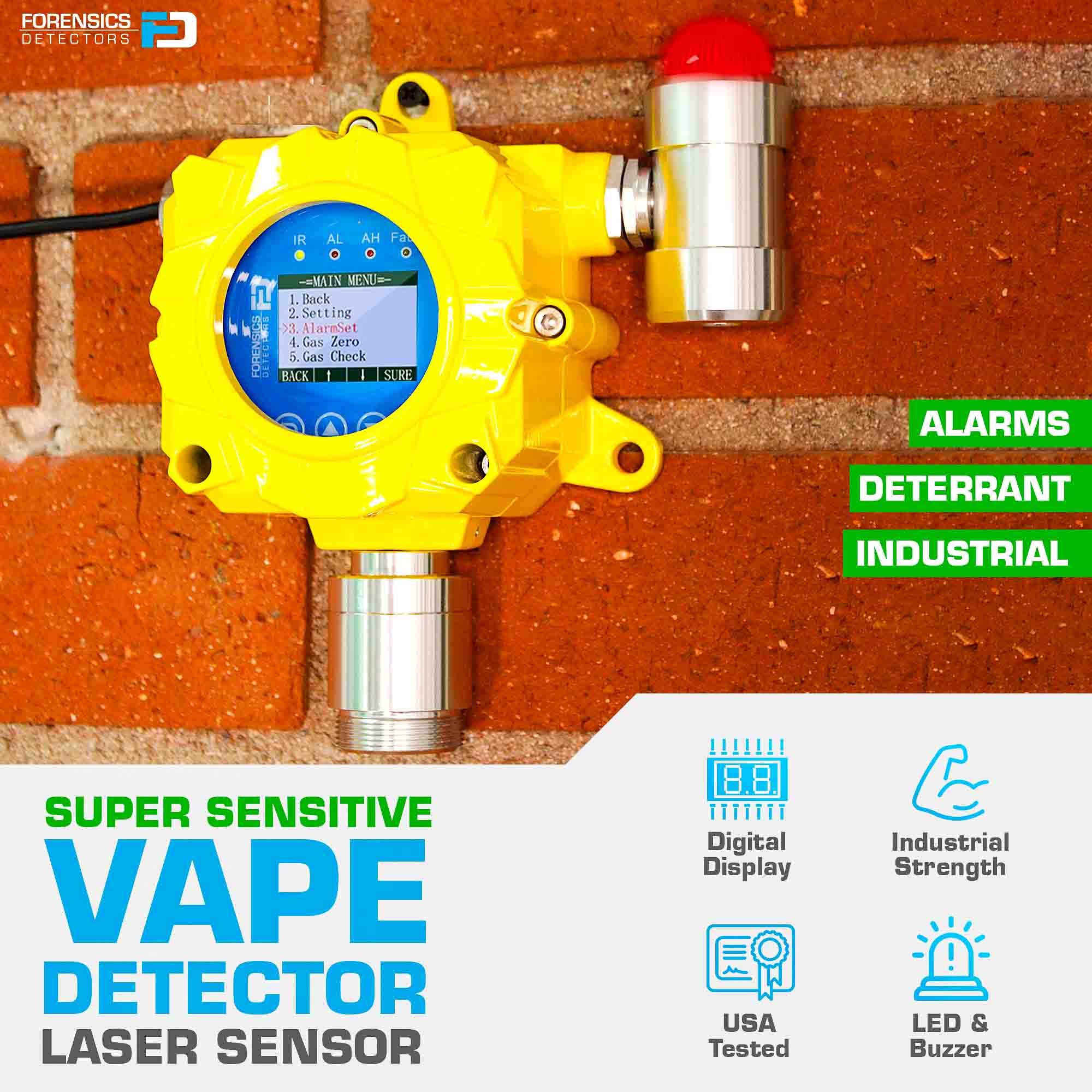 Vape Detector for Work, Industrial | Wall Mount |