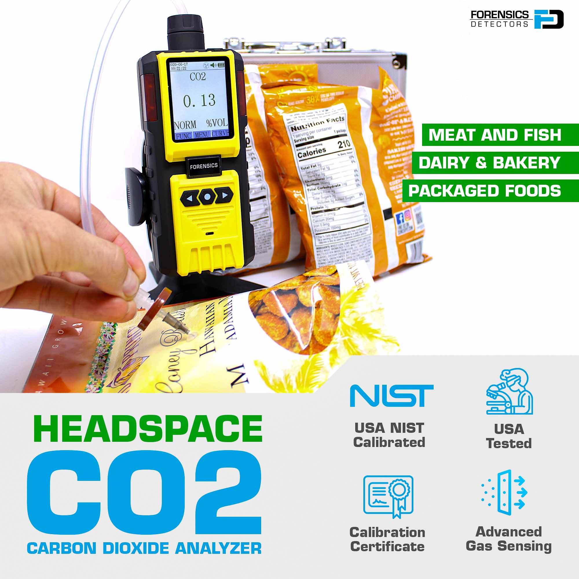 Headspace Analyzer | Carbon Dioxide | 0 - 100% |