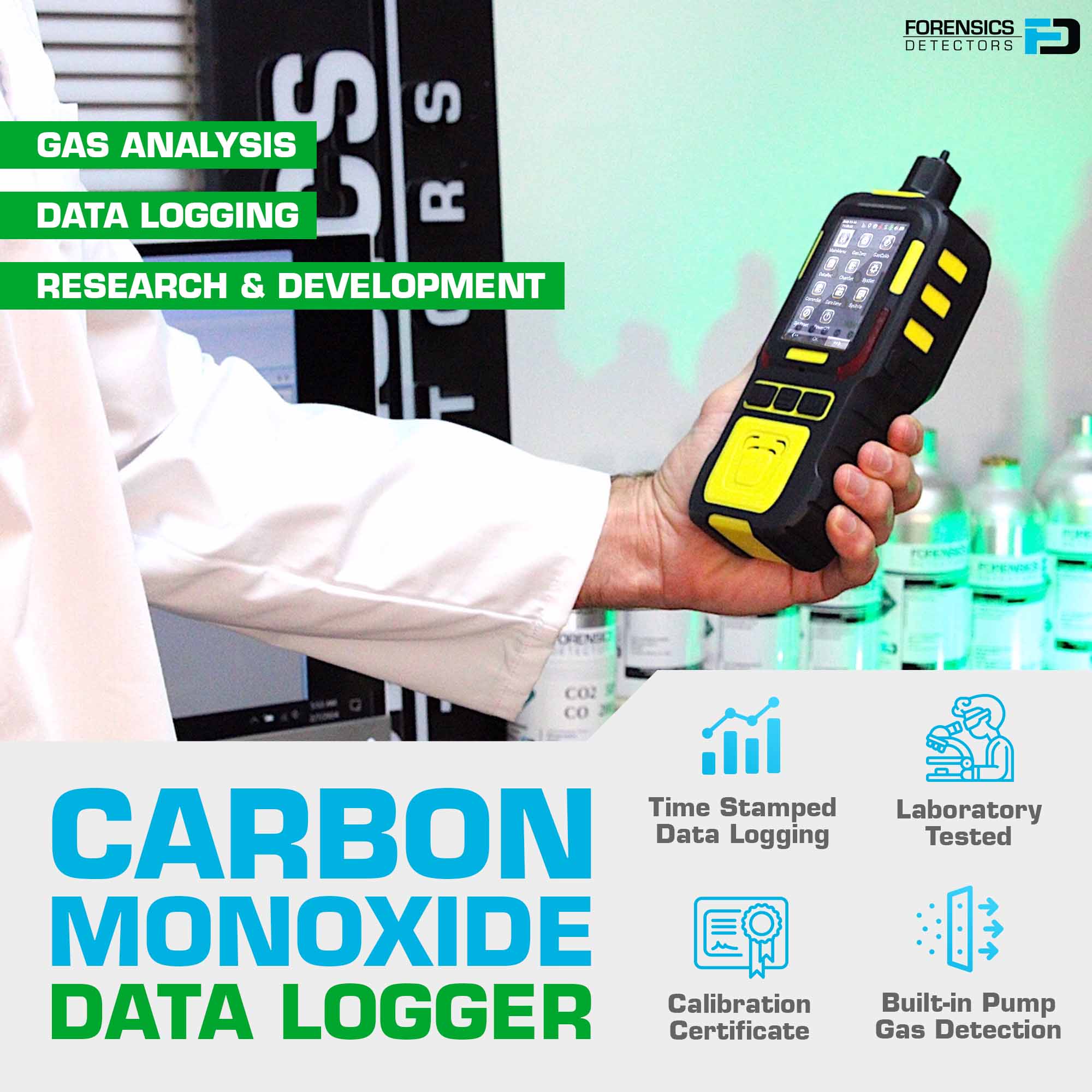 Rejestrator Danych Tlenku Węgla | Kalibracja USA NIST