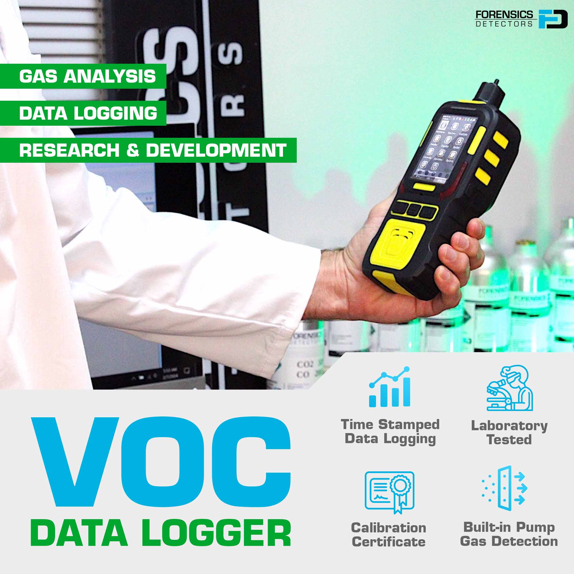 VOC Data Logger Analyzer | USA NIST Calibration