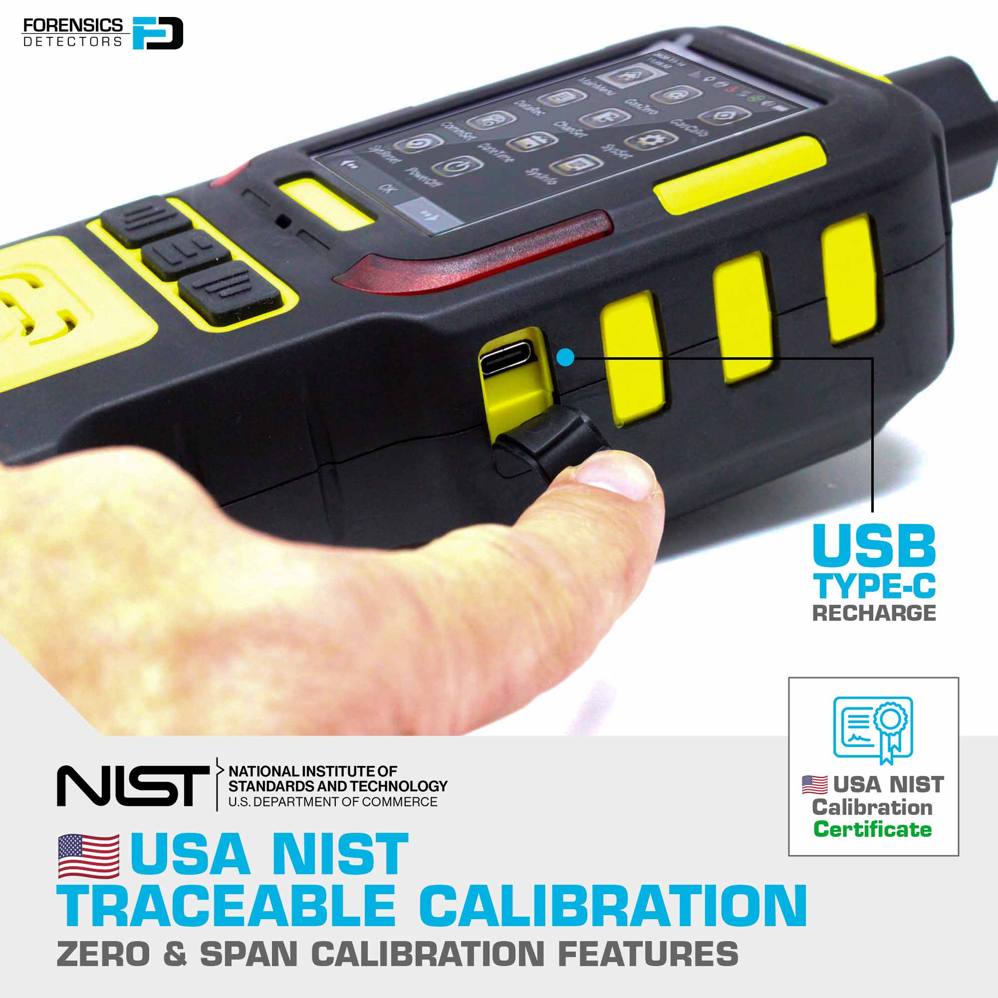 Combustibles Data Logger Analyzer | EX LEL | USA NIST Calibration