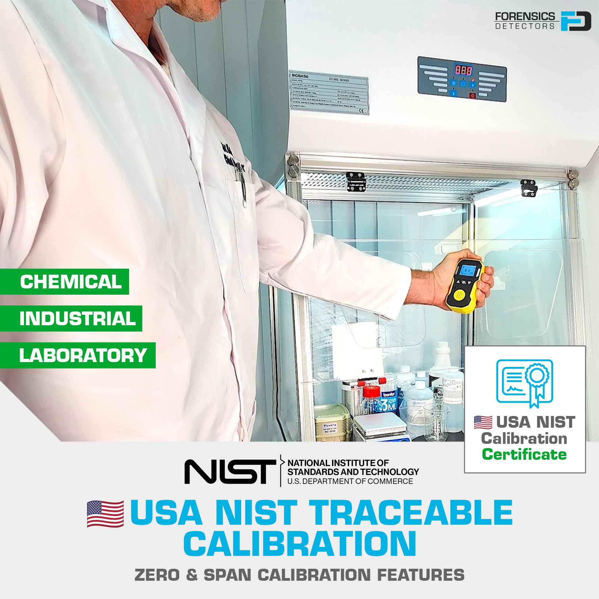 Nitrogen Dioxide Detector | USA NIST Calibration