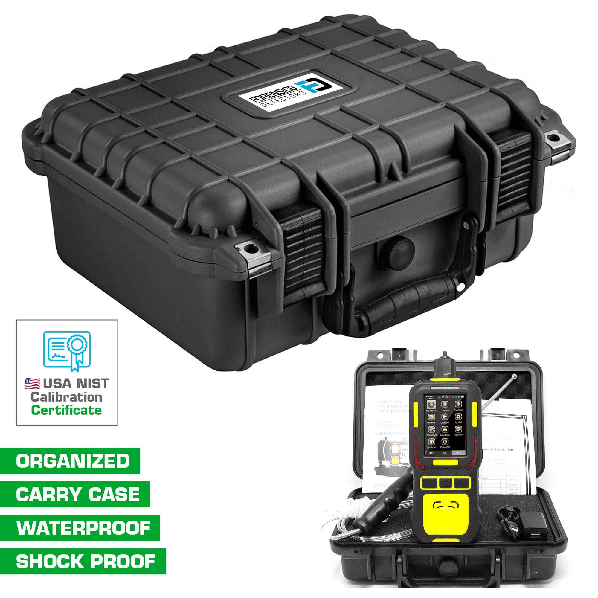 Hydrogen Sulfide H2S Data Logger Analyzer | USA NIST Calibration