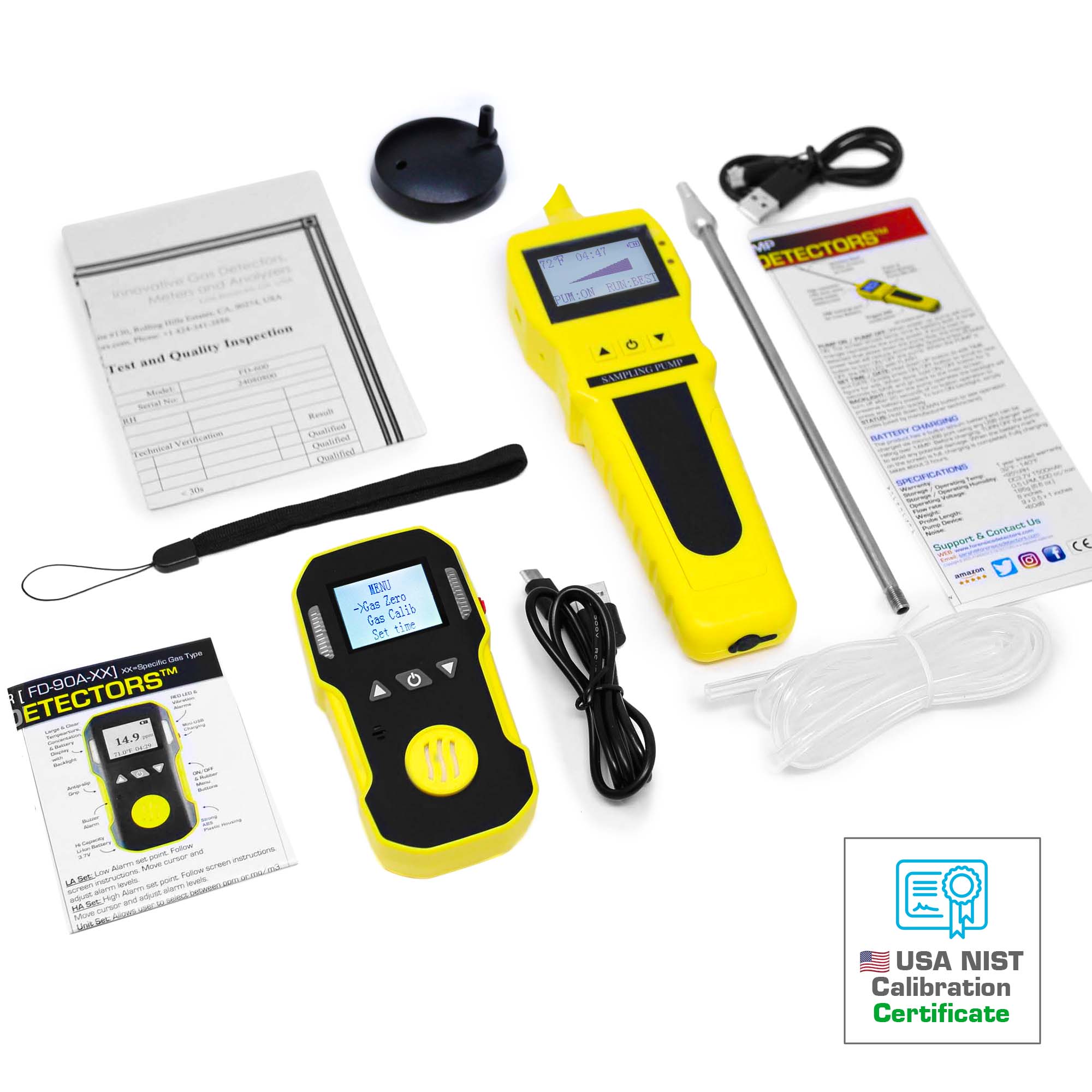Carbon Monoxide Meter & Pump | USA NIST Calibration