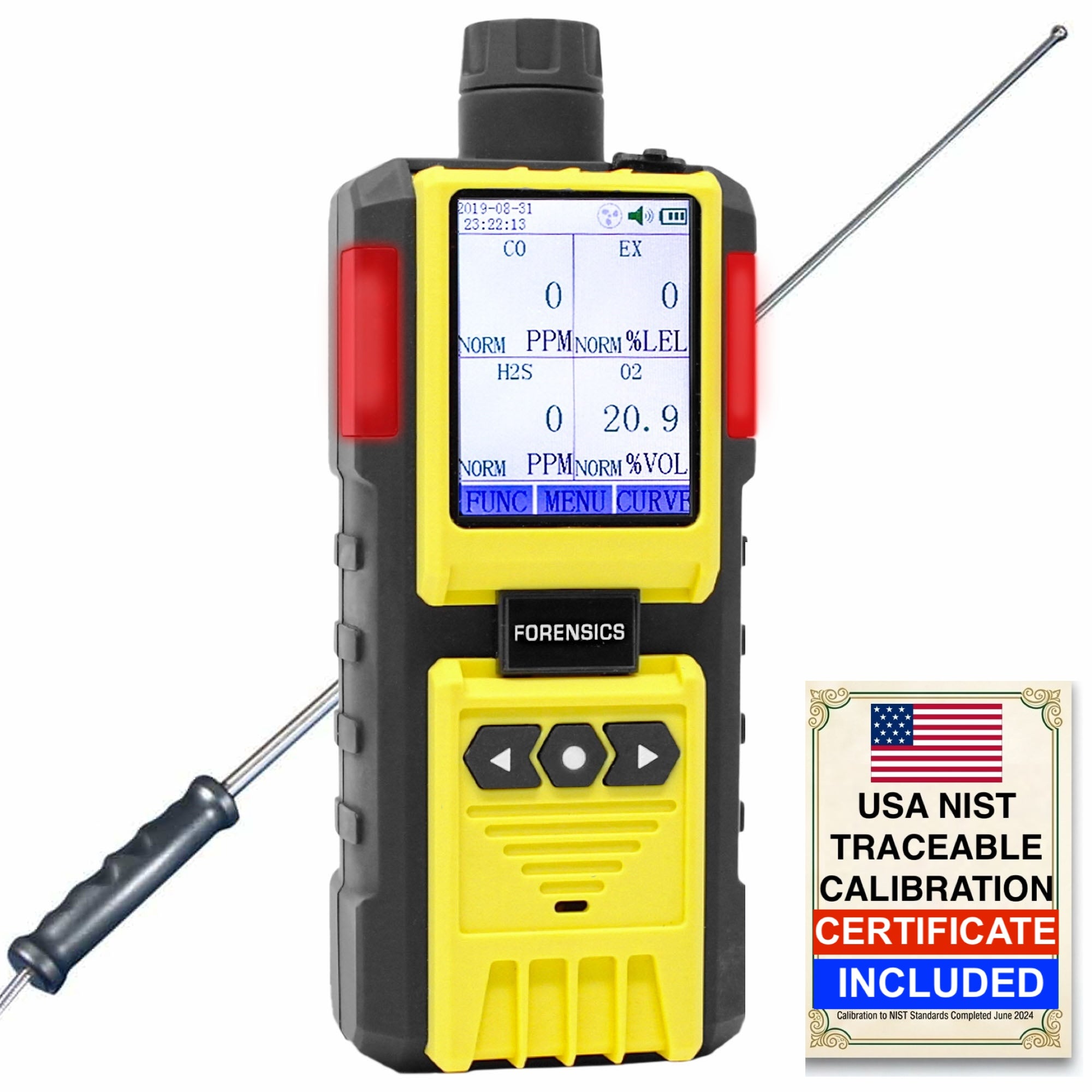 4 Gas Analyzer with USA NIST Calibration