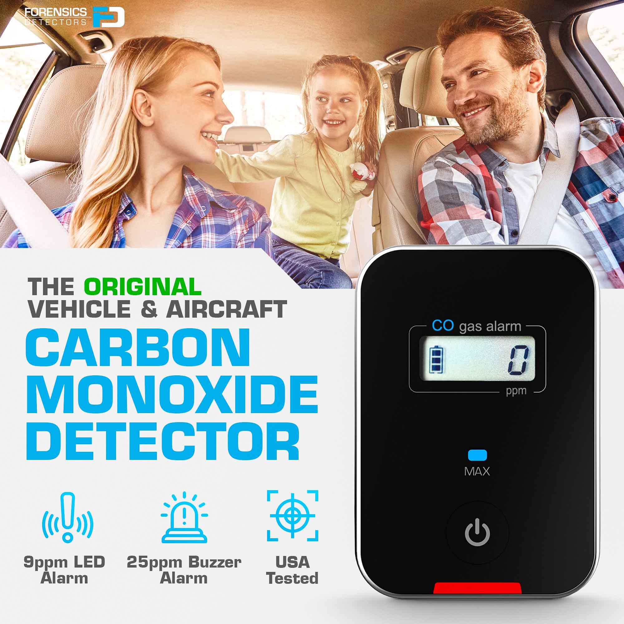 Car Aircraft Carbon Monoxide Detector