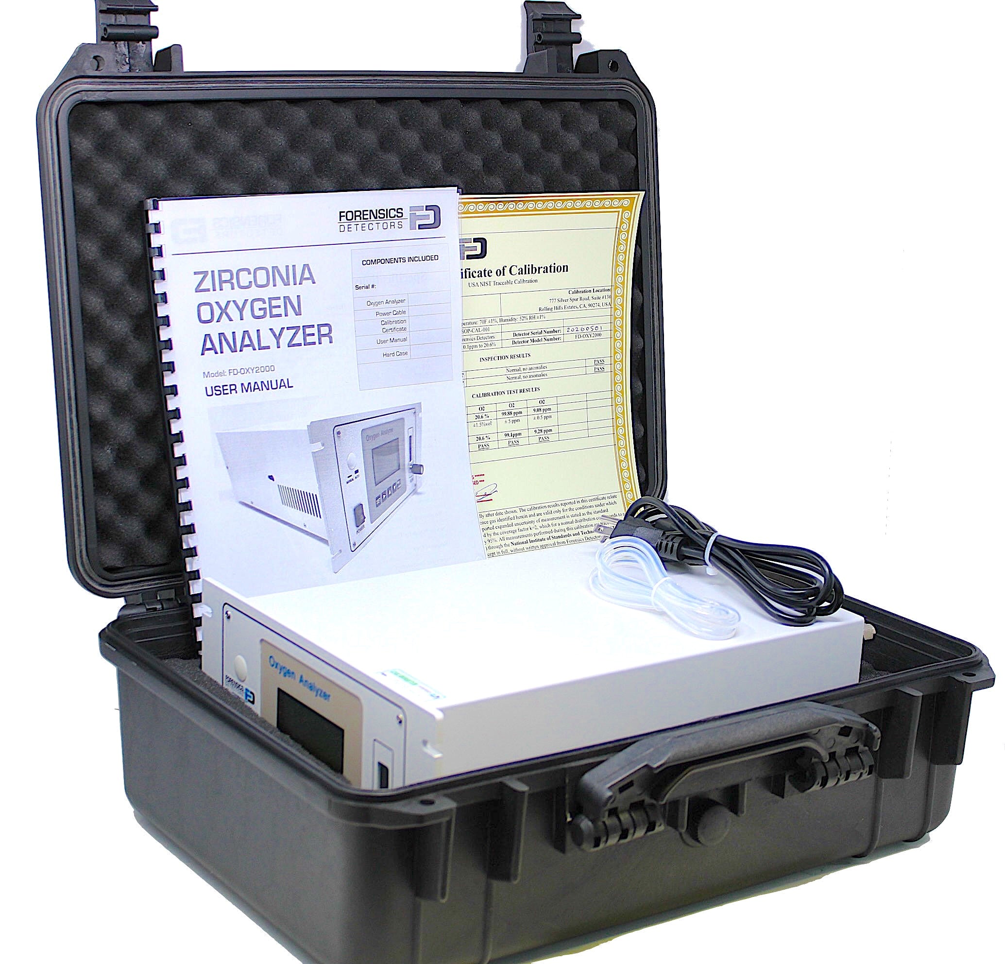Oxygen Analyzer Zirconia for ppm Levels | 0.1 ppm | USA NIST Traceable