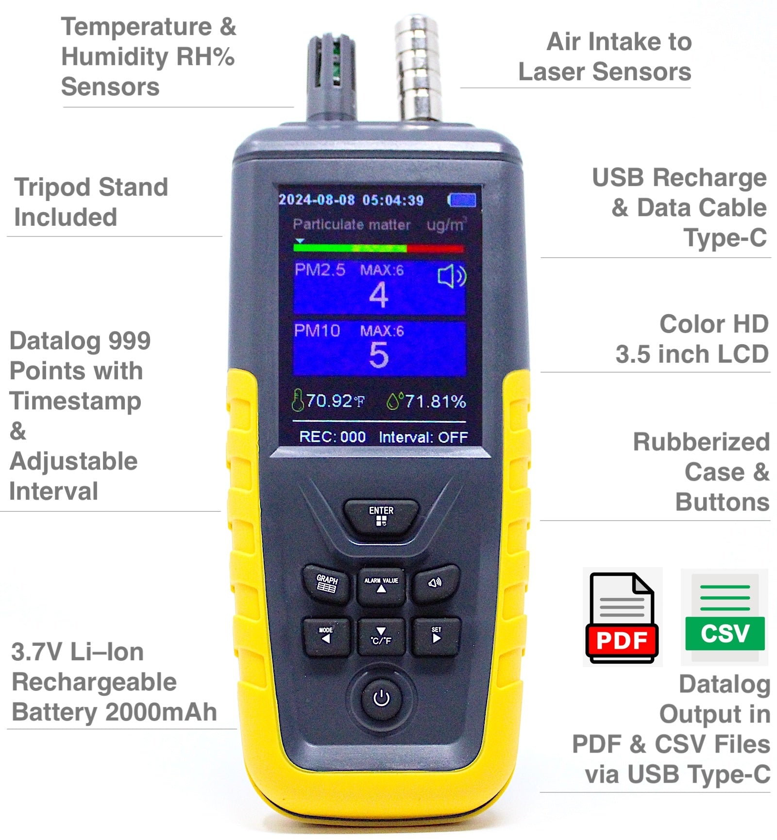 Vape Detector Datalogger (Weed and Cigarette Smoke)