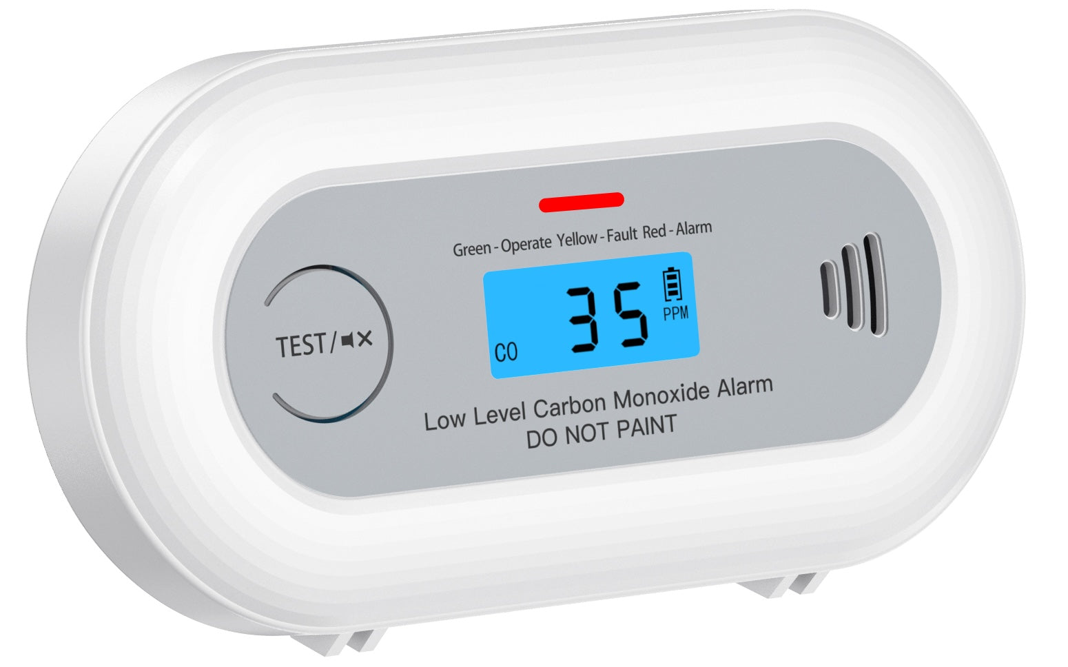 Fast Low Level CO Monitor | 7-Year Life | 7-Year Battery | Version 2.0