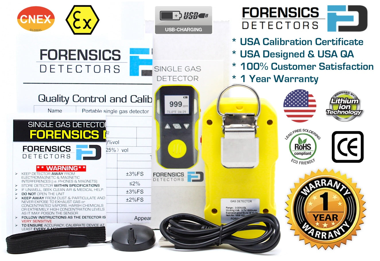 H2S Monitor | USA NIST Calibration