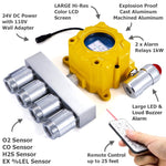 4 Gas Meter Detector | Wall Mount | USA NIST Calibration Forensics Detectors