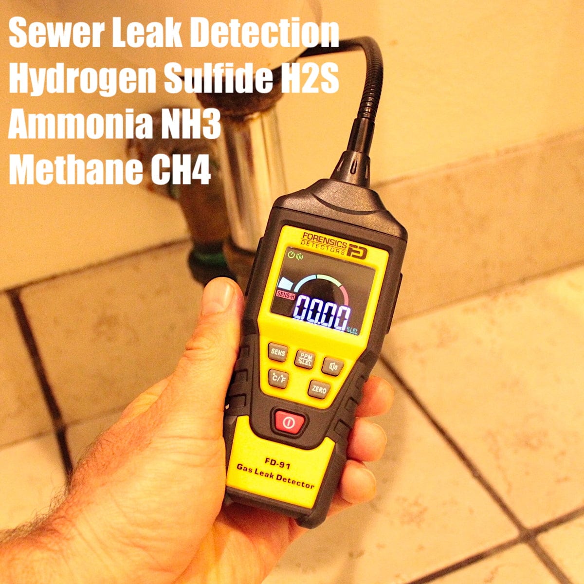 Sewer Gas Detector | Natural Gas | Yellow – Forensics Detectors